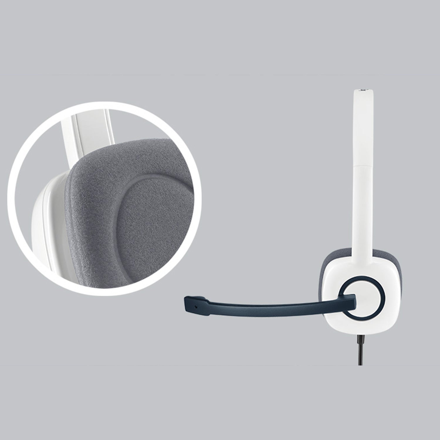 f.se Logitech H150 Headset Kabel Huvudband Kontor/callcenter Vit Logitech 981-000350 5099206028586 Hörlurar och Headsets