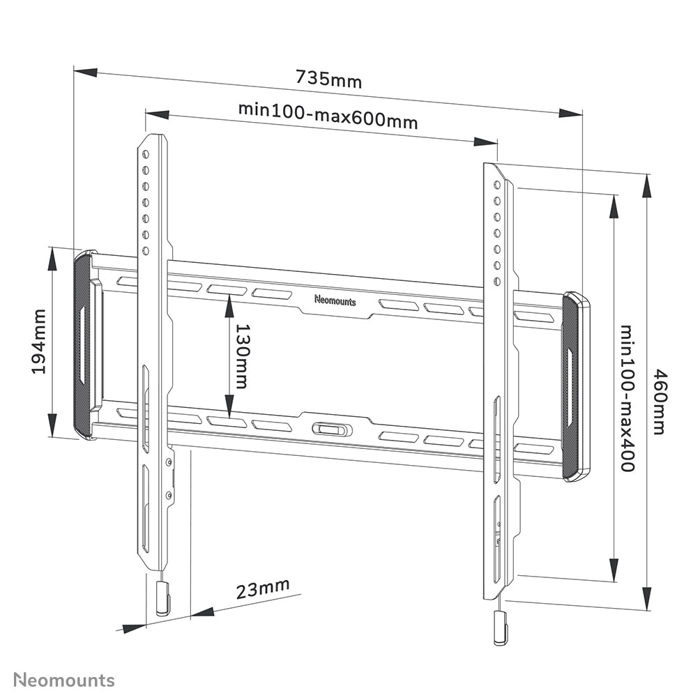 TV-fästen WL30-550BL16 www.electricalstuff.se ElectricalStuff.se Neomounts WL30-550BL16 tv-fäste 2,18 m (86") Svart Neom