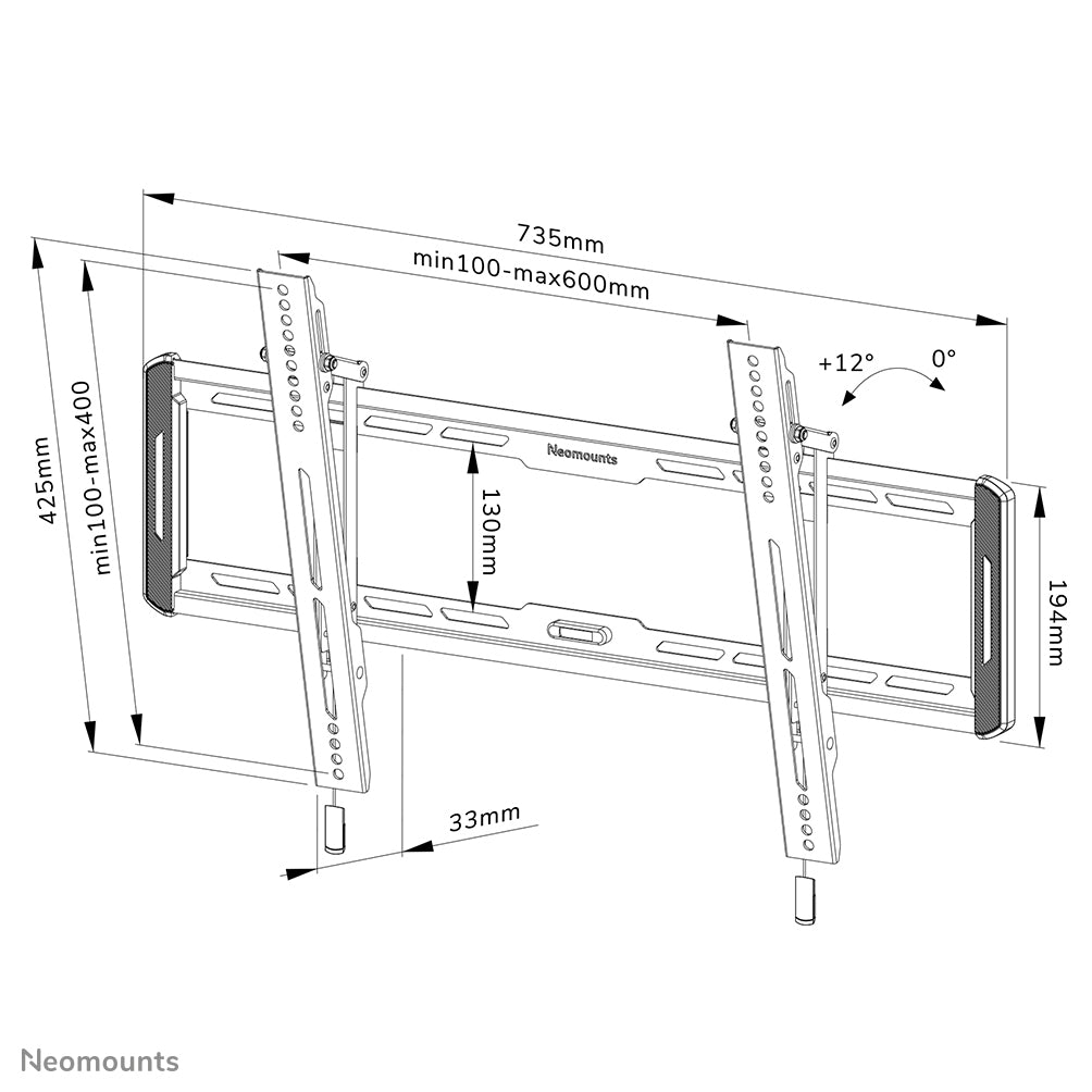 www.electricalstuff.se ElectricalStuff.se Neomounts WL35-550BL16 tv-fäste 2,18 m (86") Svart Neomounts WL35-550BL16 871737