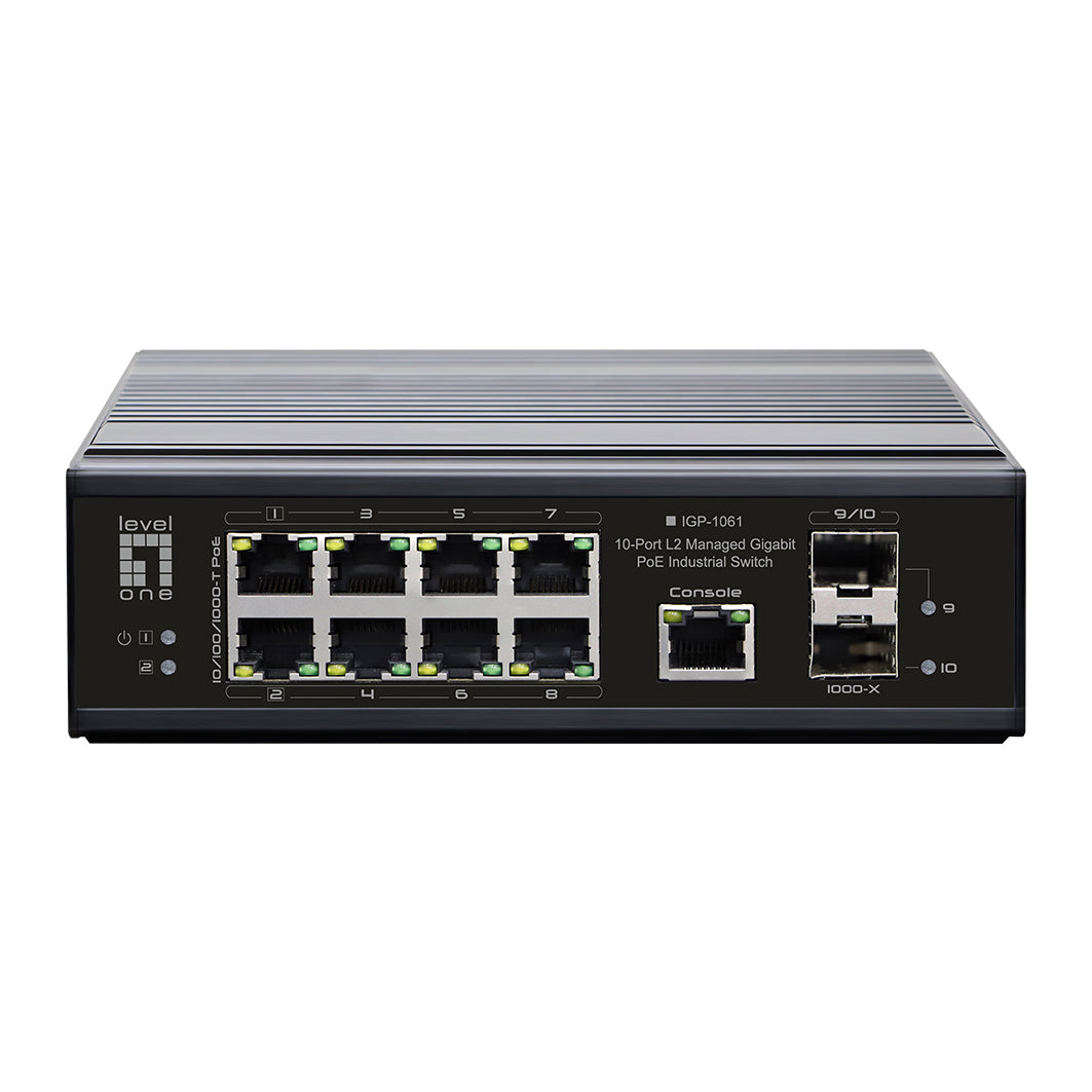 trömförsörjning via Ethernet (PoE) stöd Svart LevelOne IGP-1061 4015867227886 Nätverksswitchar IGP-1061 www.electricalstuf