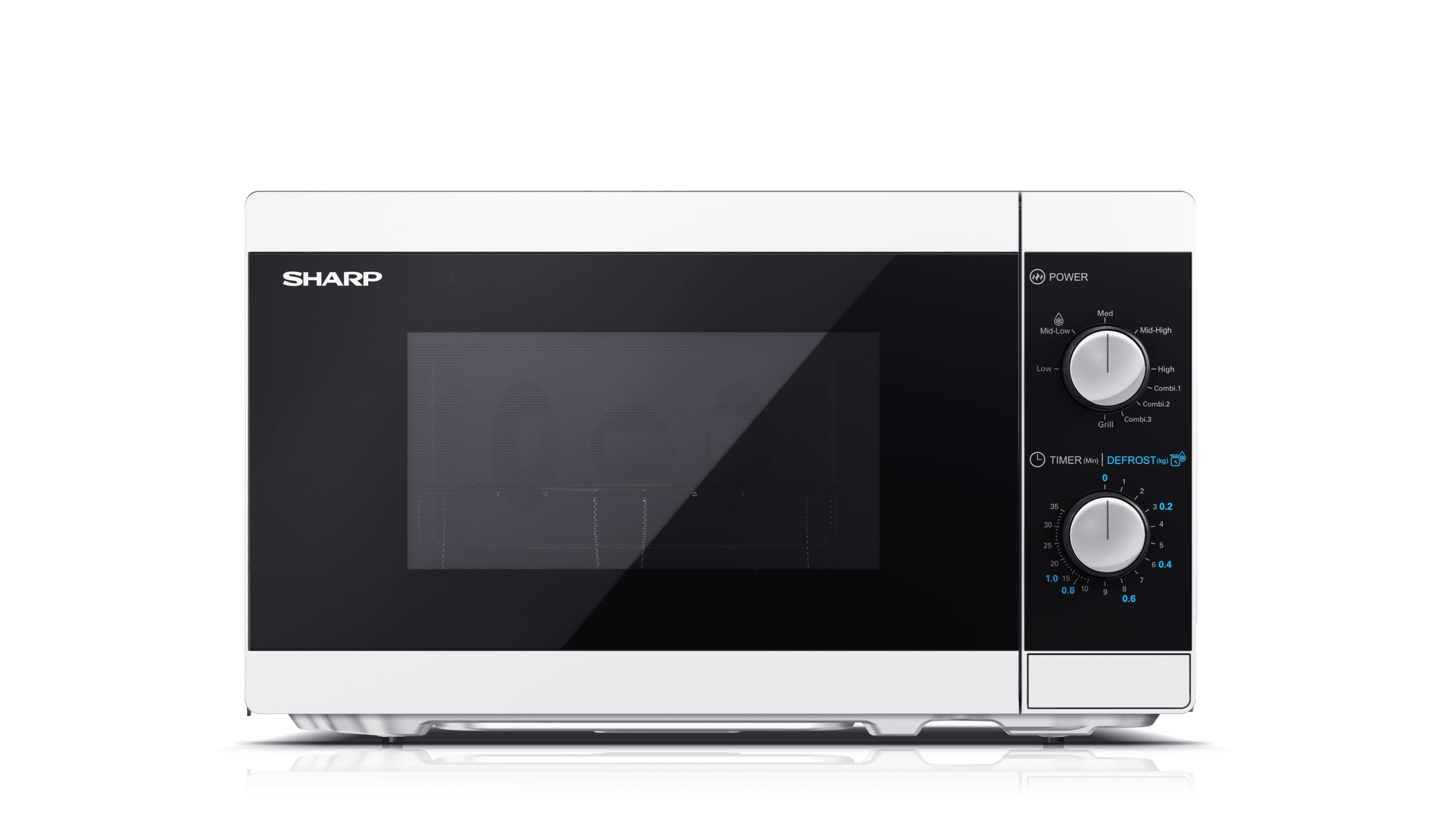 www.electricalstuff.se ElectricalStuff.se Sharp YC-MG01E-W mikrovågsugn Svart, Vit Grillmikrovågsugn Bänkdiskmaskin 20 l 8