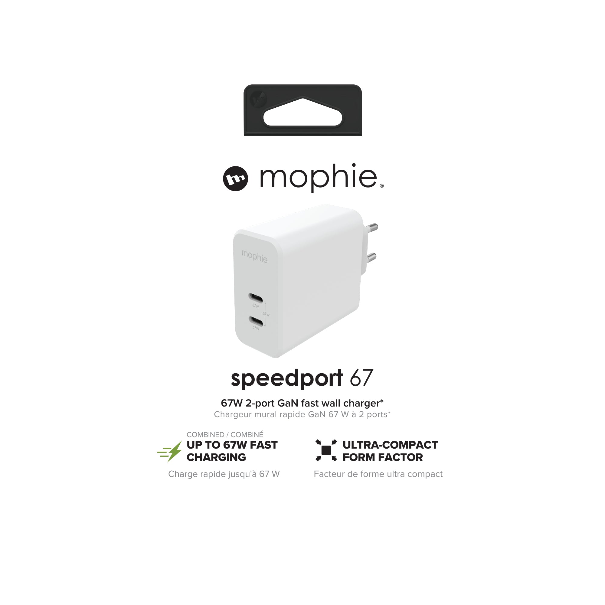 f.se mophie 409909304 mobilladdare Bärbar dator, Smartphone, Surfplatta Vit AC Snabb laddning inomhus mophie 409909304 084