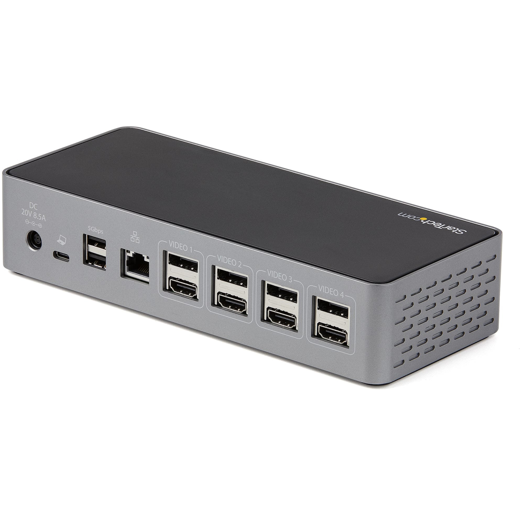 4K 60 Hz - Universal USB-C Dockningsstation med 100W strömförsörjning - USB-hubb med 1x USB Type-C och 3x USB-A, Ethernet, l
