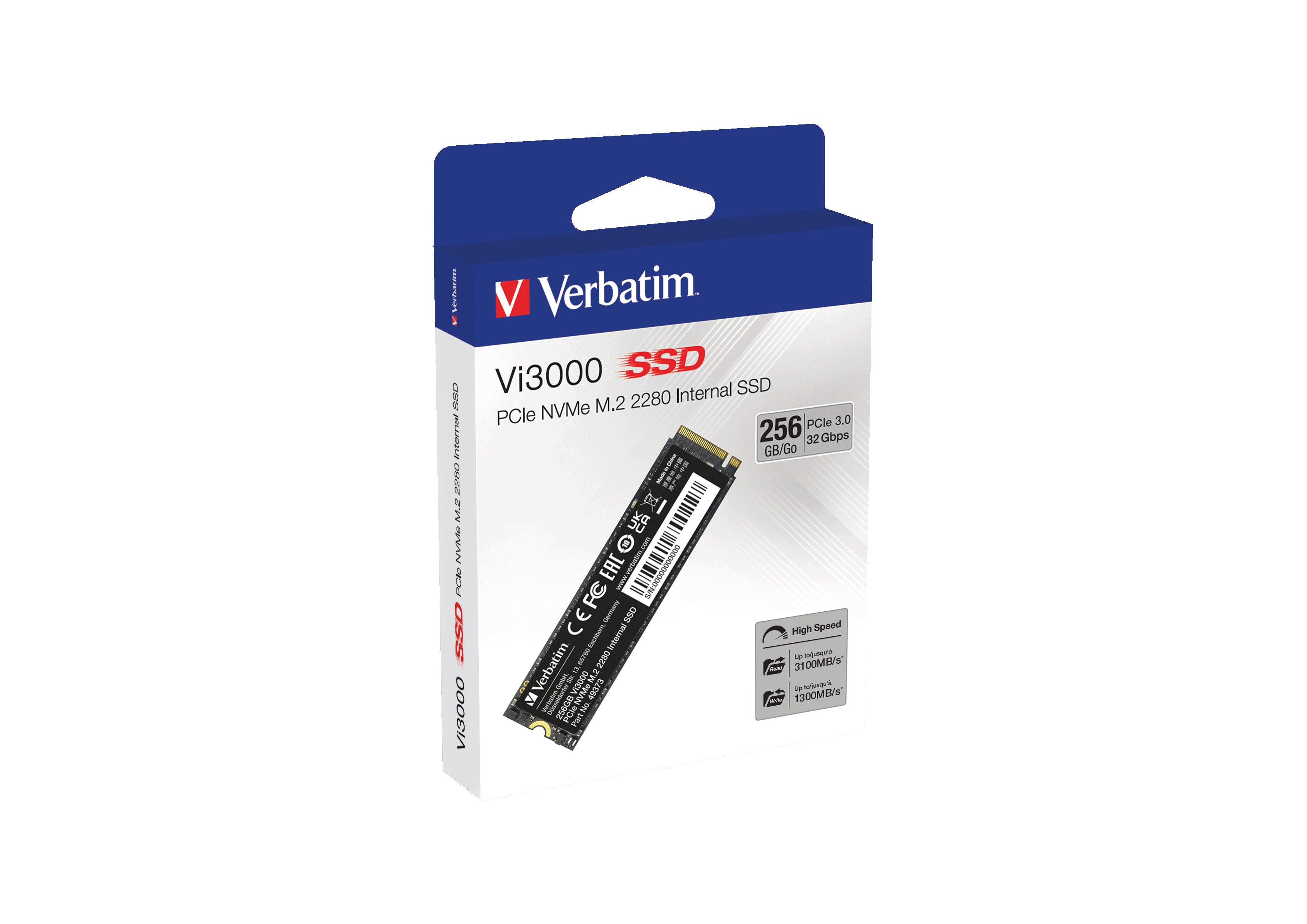 www.electricalstuff.se ElectricalStuff.se Verbatim Vi3000 256 GB M.2 PCI Express 3.0 NVMe Verbatim 49373 0023942493730|023