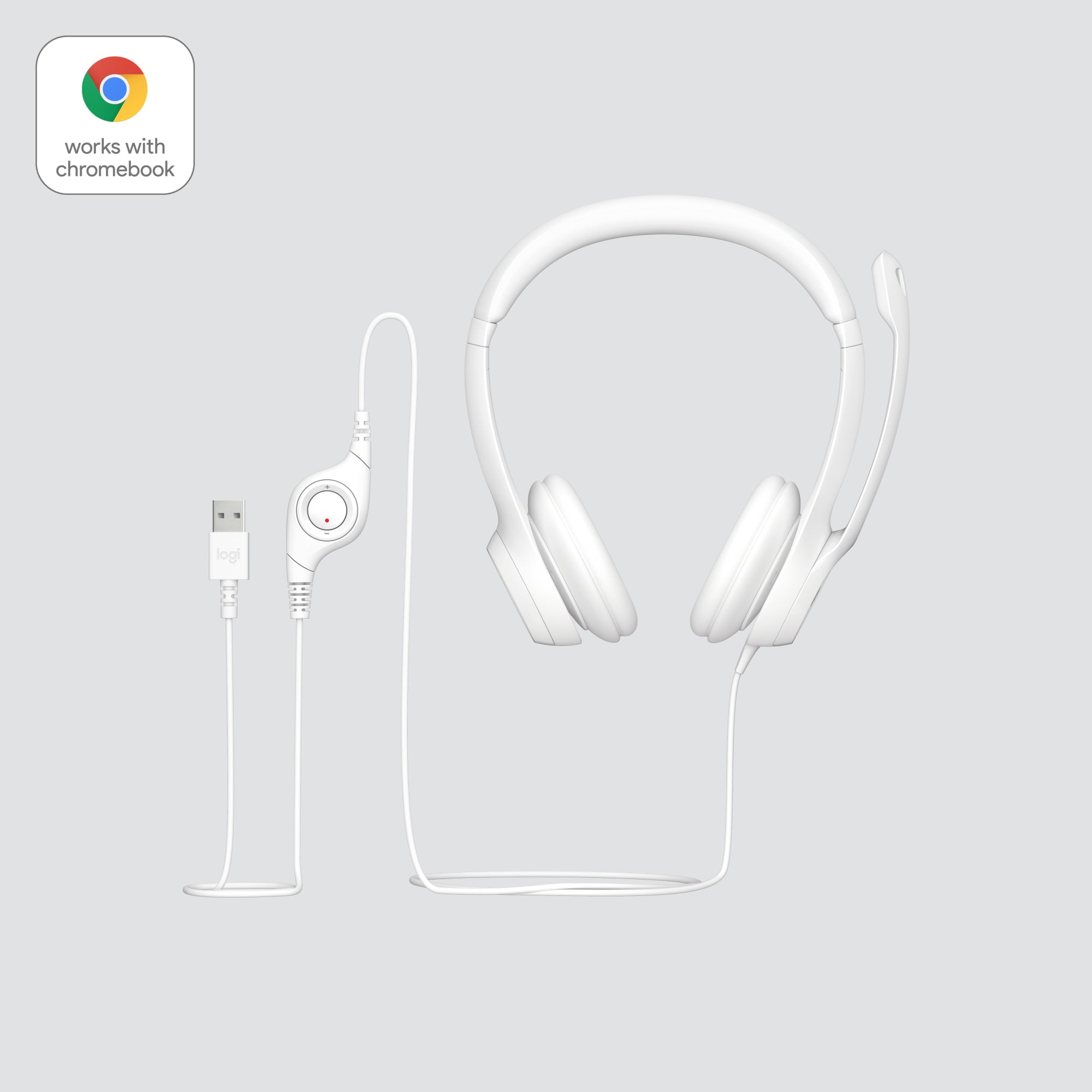 tor/callcenter USB Type-A Vit Logitech 981-001286 5099206107304 Hörlurar och Headsets H390 www.electricalstuff.se Electric