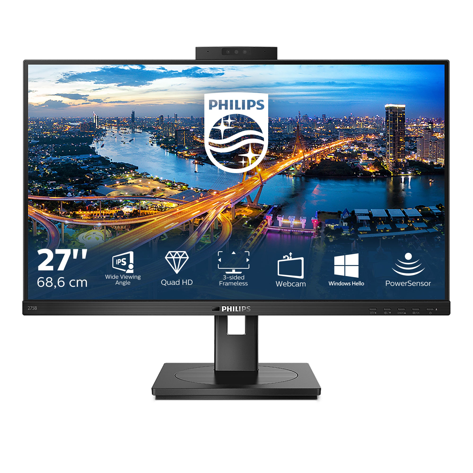 Ultra HD LED Svart Philips 275B1H/00 8712581768270 Platta Pc-Skärmar B Line 275B1H/00 www.electricalstuff.se ElectricalStuf