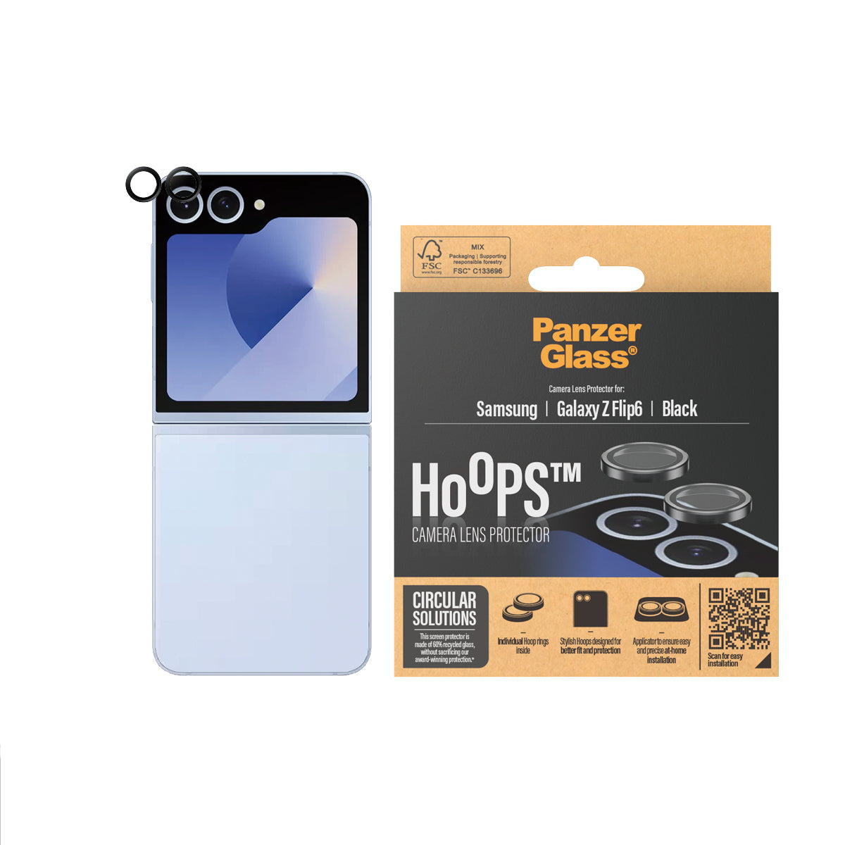 PanzerGlass 7372 5715685001468 Skärm- och Baksidesskydd till Mobiltelefoner Lens Protector Rings HOOPS www.electricalstuf