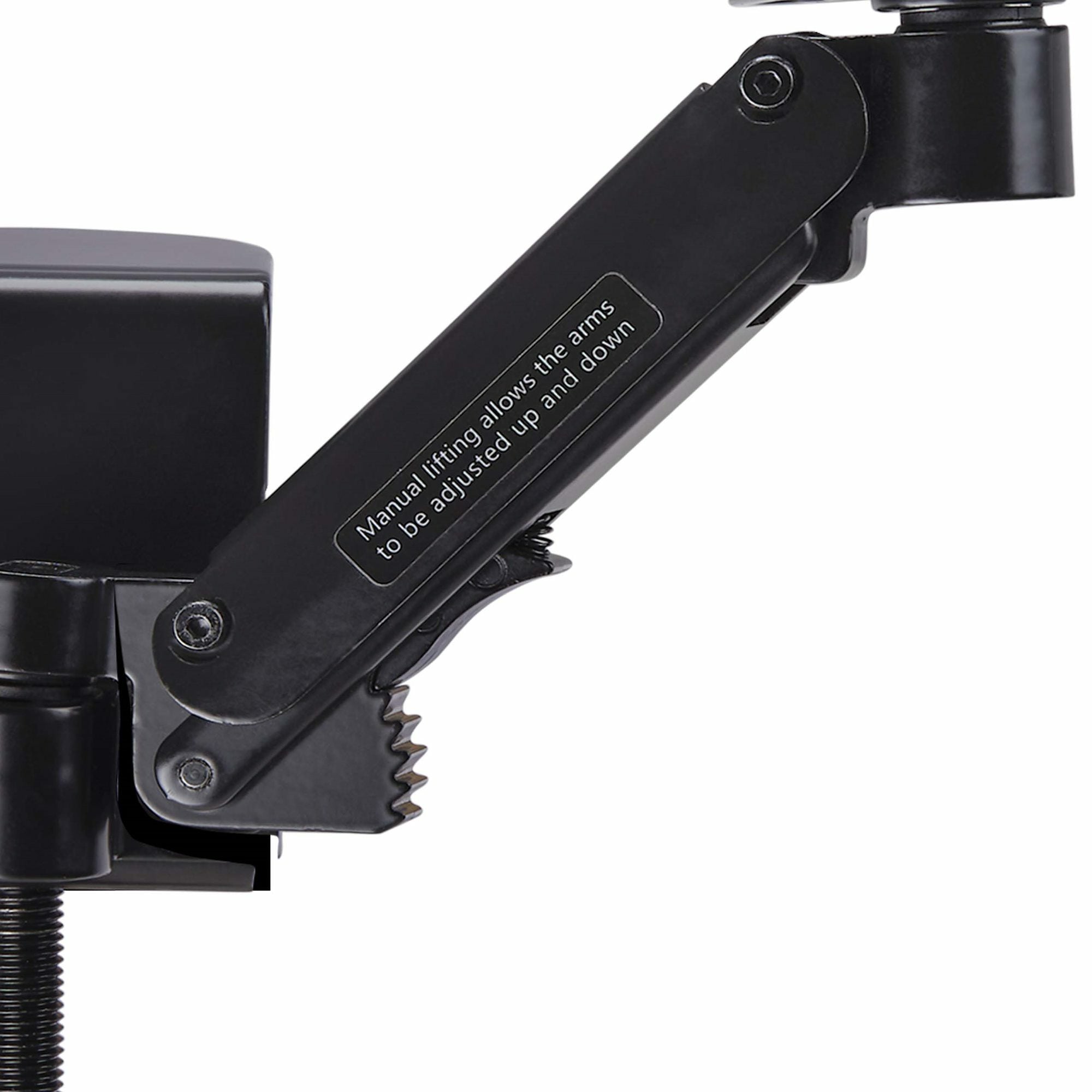 rmstöd för kontorsbord, ergonomiskt stöd för arm/armbåge, 360 graders rotation, fastspänning/ingen borrning, svart Förbättra