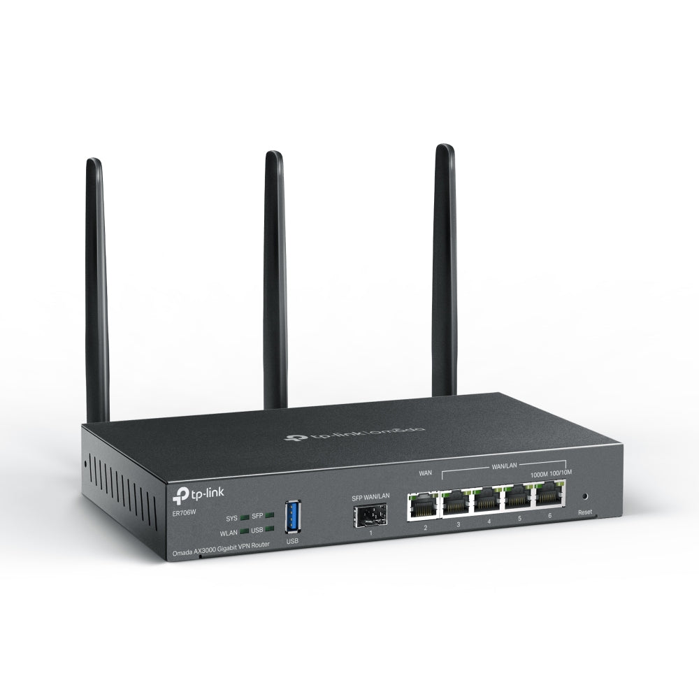 ) Svart TP-Link ER706W 4895252500691|4895252500707|0840030705250|840030705250 Trådlösa Routrar Omada ER706W www.electricals