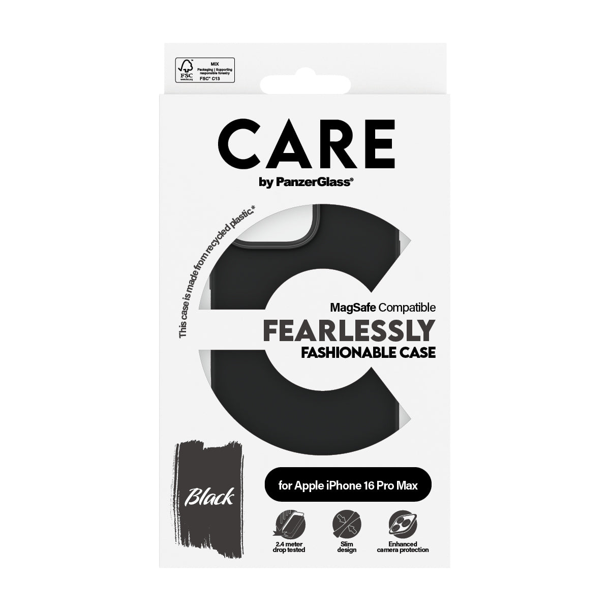 e ElectricalStuff.se PanzerGlass CARE by PG BLK MagSafe iPhone16 6.9 Pro mobiltelefonfodral Omslag Transparent PanzerGlass