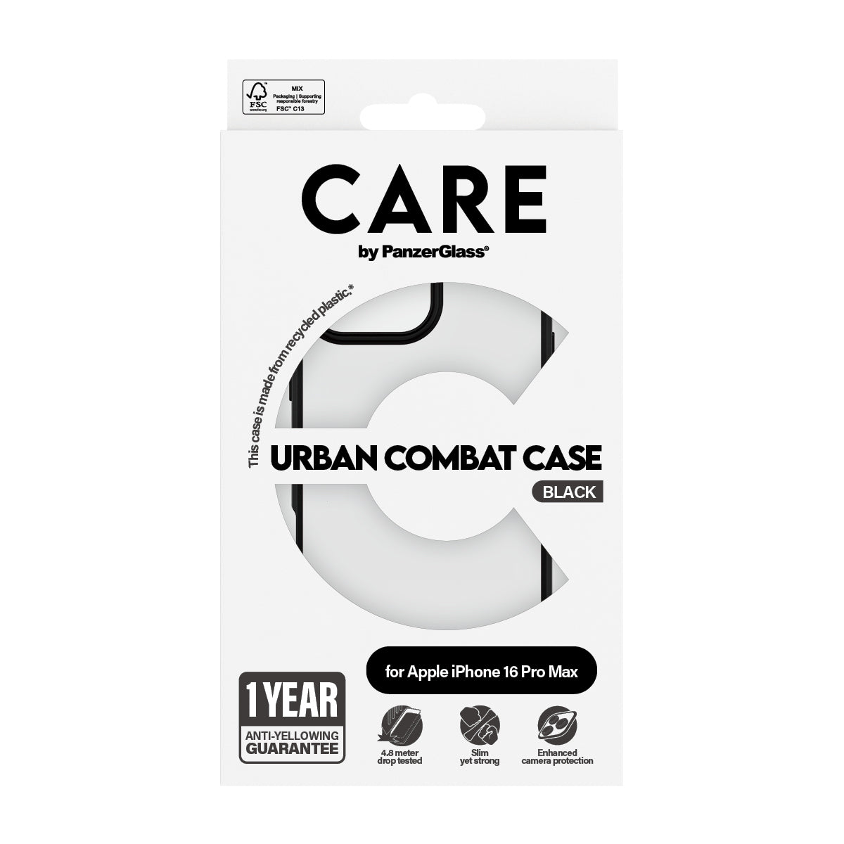 .se ElectricalStuff.se PanzerGlass CARE by PG Urban Combat iPhone16 6.9 Pro mobiltelefonfodral Omslag Transparent PanzerGl