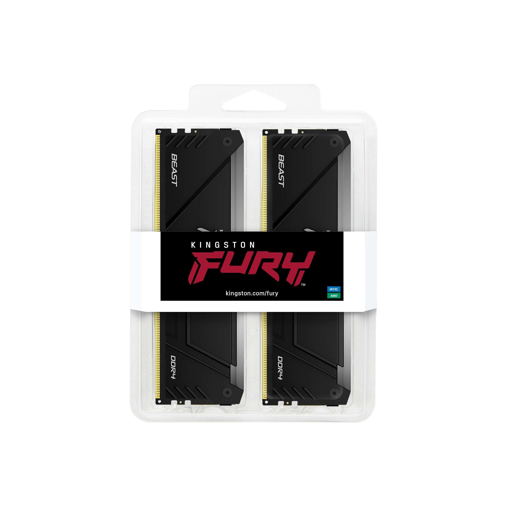 alStuff.se Kingston Technology FURY Beast RGB RAM-minnen 16 GB 2 x 8 GB DDR4 1800 MHz Kingston Technology KF436C17BB2AK2/1