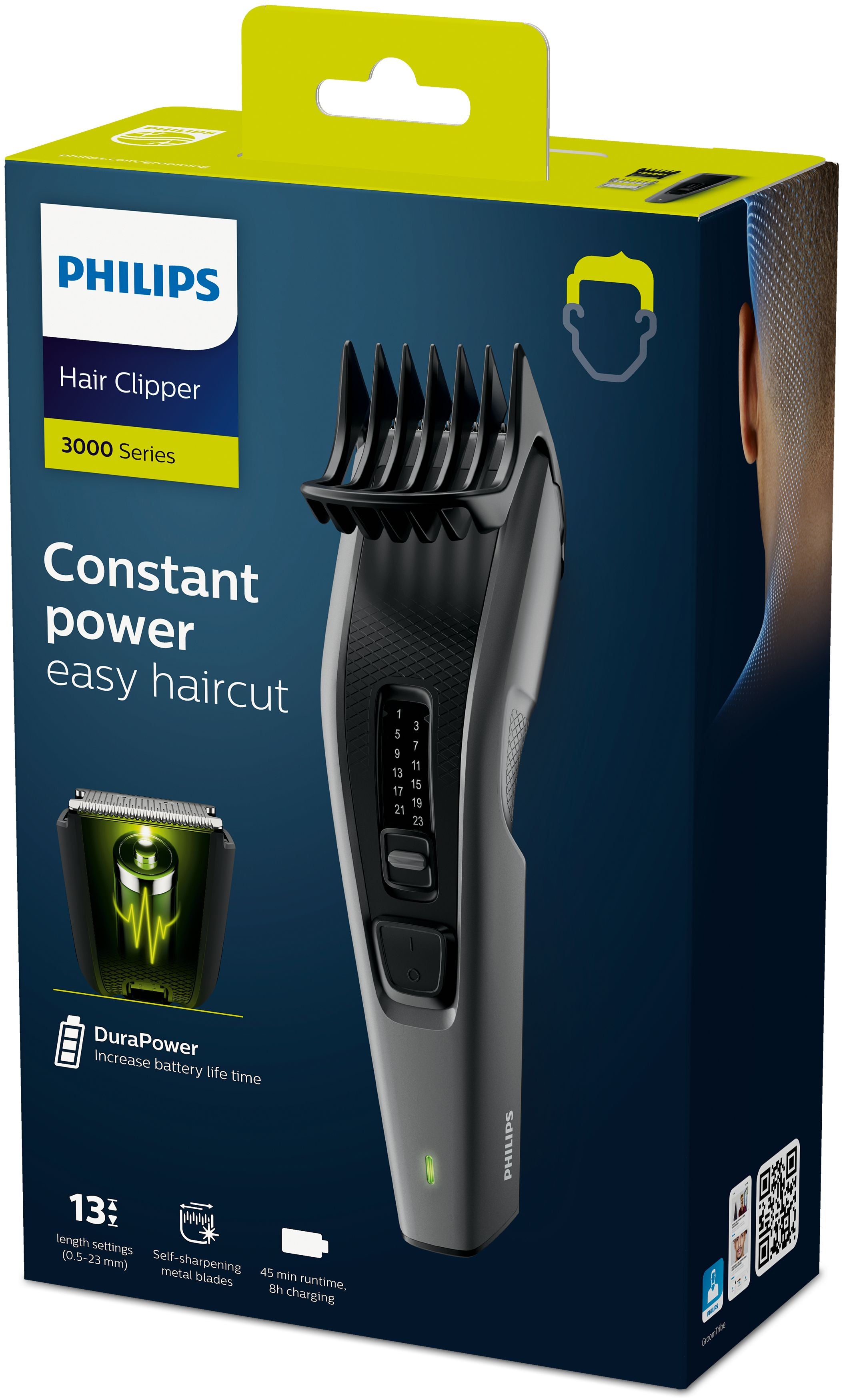970316|8710103996910 Skägg/Hår Trimmer HAIRCLIPPER Series 3000 Hairclipper series 3000 HC3525/15 Hårklippare www.electrical