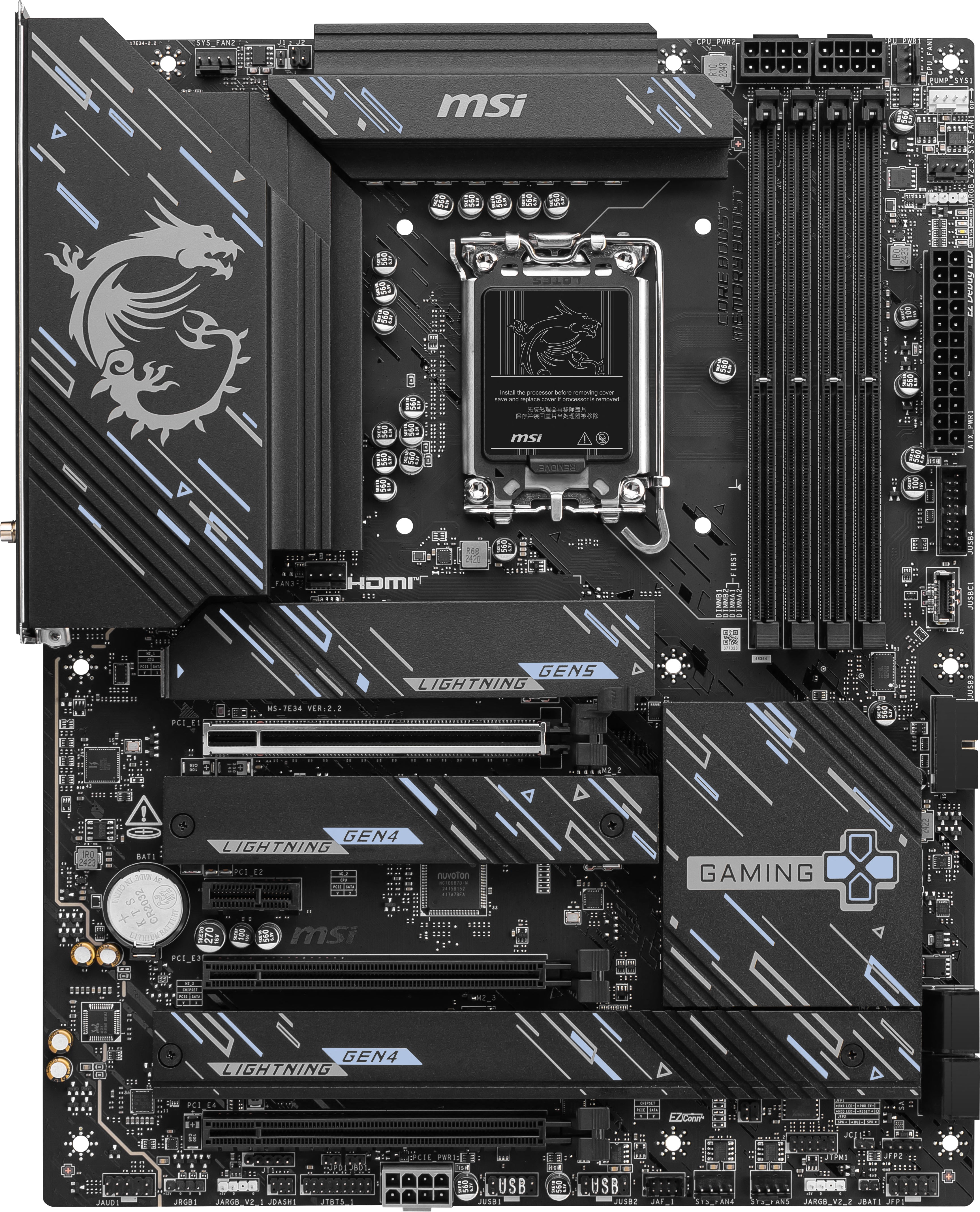 www.electricalstuff.se ElectricalStuff.se MSI Z890 GAMING PLUS WIFI moderkort Intel Z890 LGA 1851 (Socket V1) ATX MSI Z890