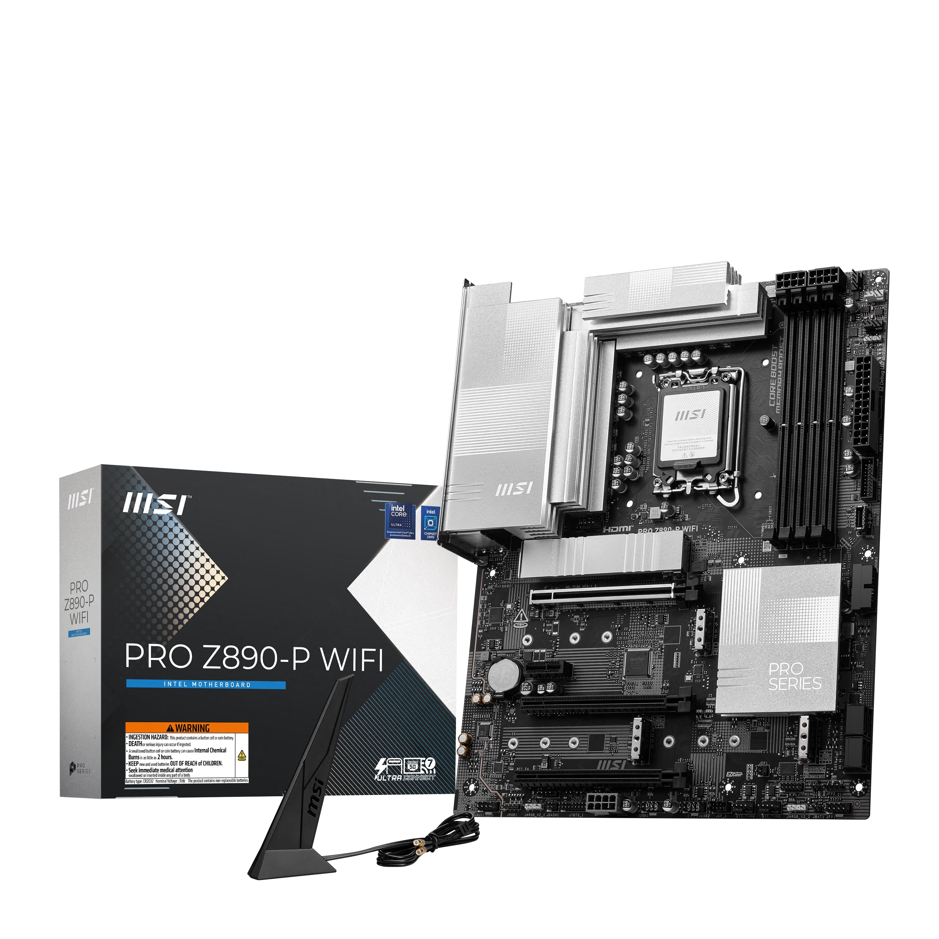 www.electricalstuff.se ElectricalStuff.se MSI PRO Z890-P WIFI moderkort Intel Z890 LGA 1851 (Socket V1) ATX MSI PRO Z890-P