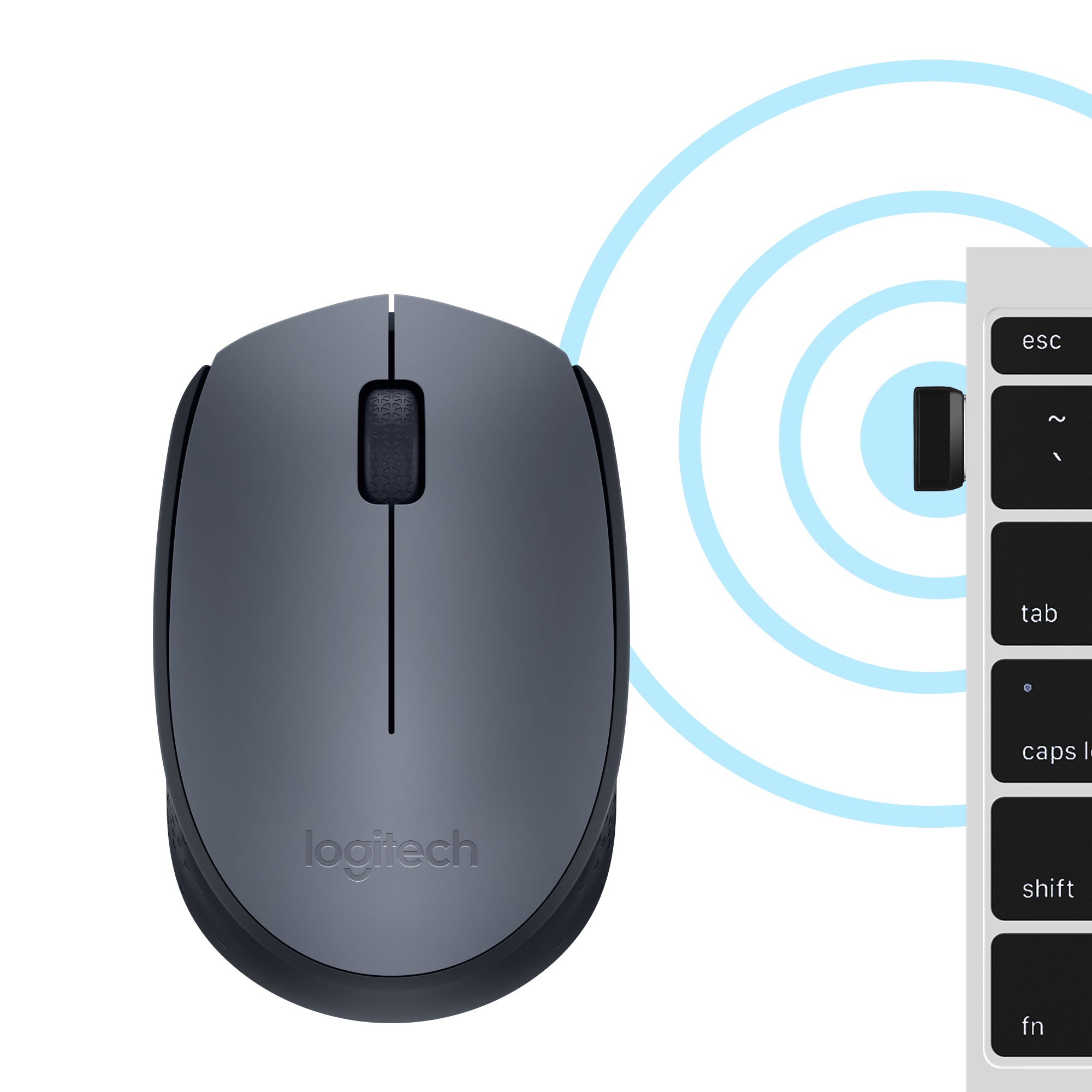 or Ambidextrous RF Trådlös Optisk 1000 DPI Logitech 910-004642 5099206062887 Datormöss M170 Grey-K www.electricalstuff.se