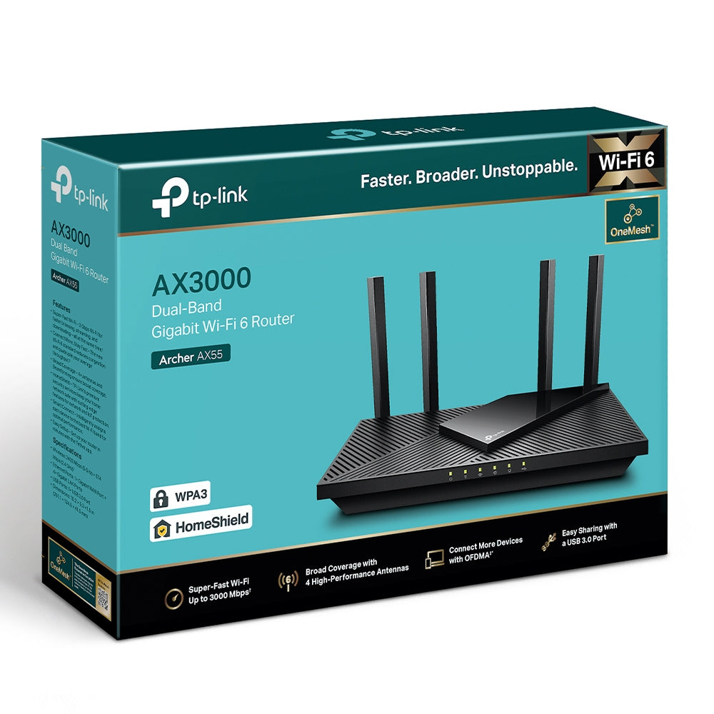 TP-Link ARCHER AX55 4897098682678|4897098683040|0840030703041|840030703041 Trådlösa Routrar Archer Archer AX55 www.electri