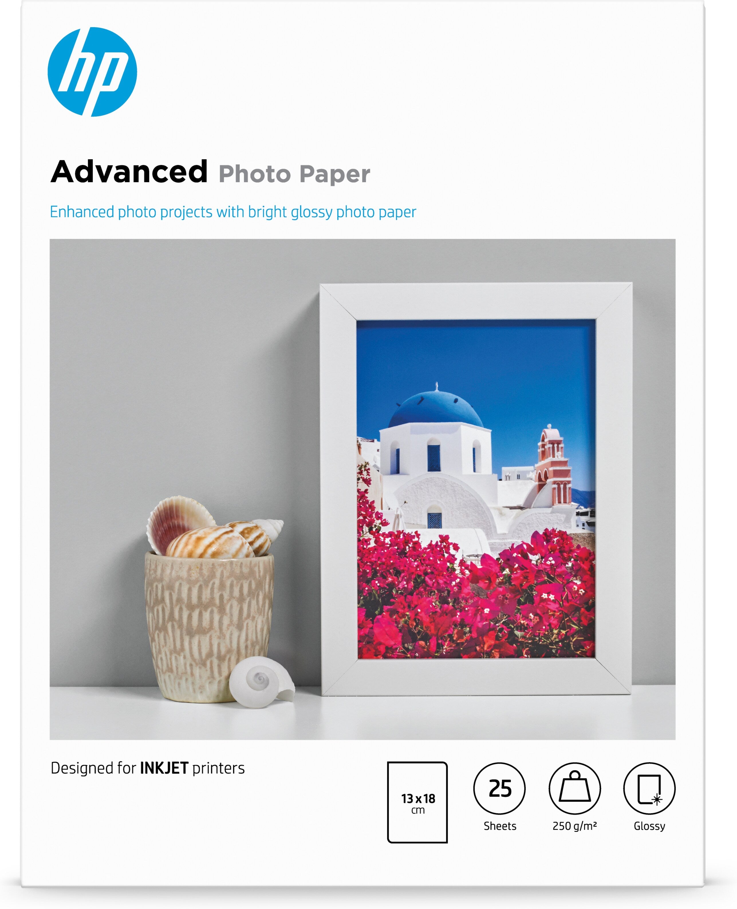 www.electricalstuff.se ElectricalStuff.se HP Advanced Photo-papper, glättat, 250 g/m2, 13 x 18 cm (127 x 178 mm), 25 ark H