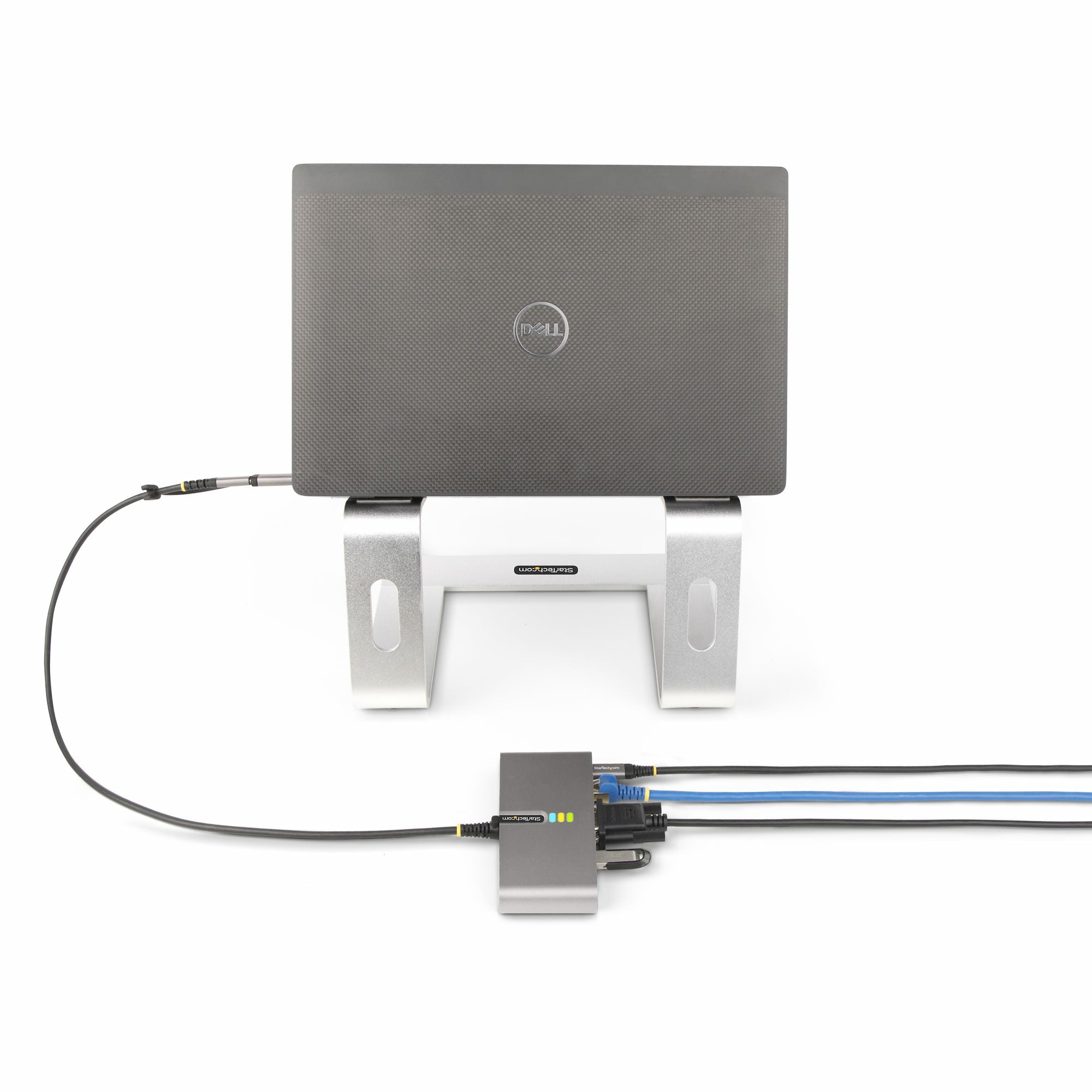 .se StarTech.com USB-C-hubb med Ethernet och RS-232, ansluten USB-C till USB-A-dongel, 100 W pass-through-strömförsörjning