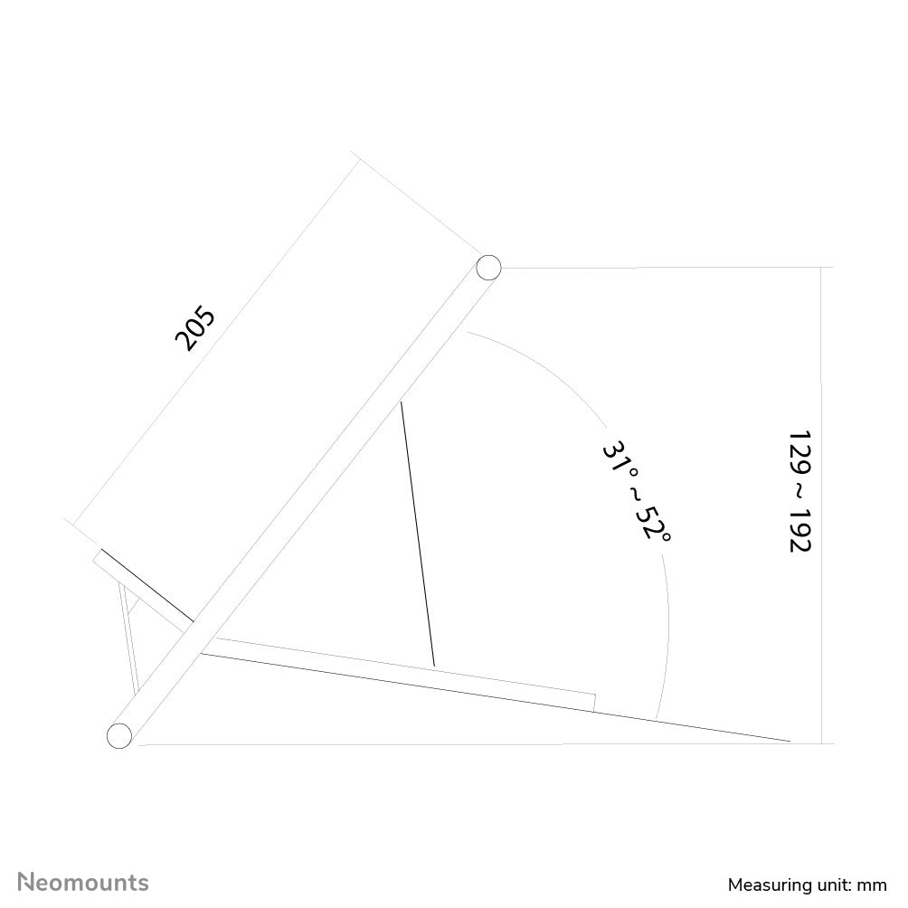 Silver 55,9 cm (22") Neomounts NSLS100 8717371442637|5711045077449 Ställ för bärbara datorer NSLS100 www.electricalstuff.s