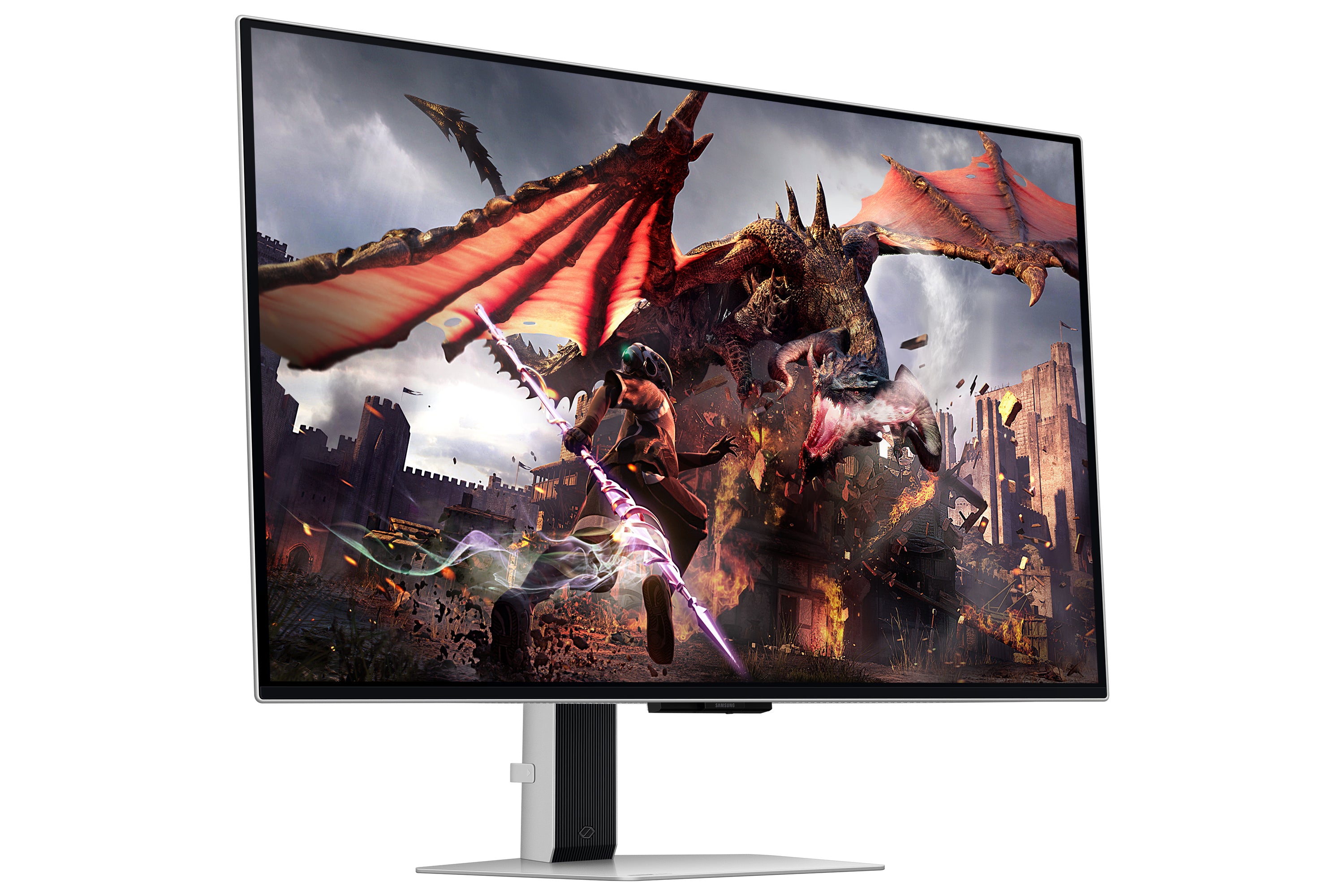 f.se Samsung G80SD platta pc-skärmar 81,3 cm (32") 3840 x 2160 pixlar 4K Ultra HD OLED Silver Samsung LS32DG802SUXDU 88060