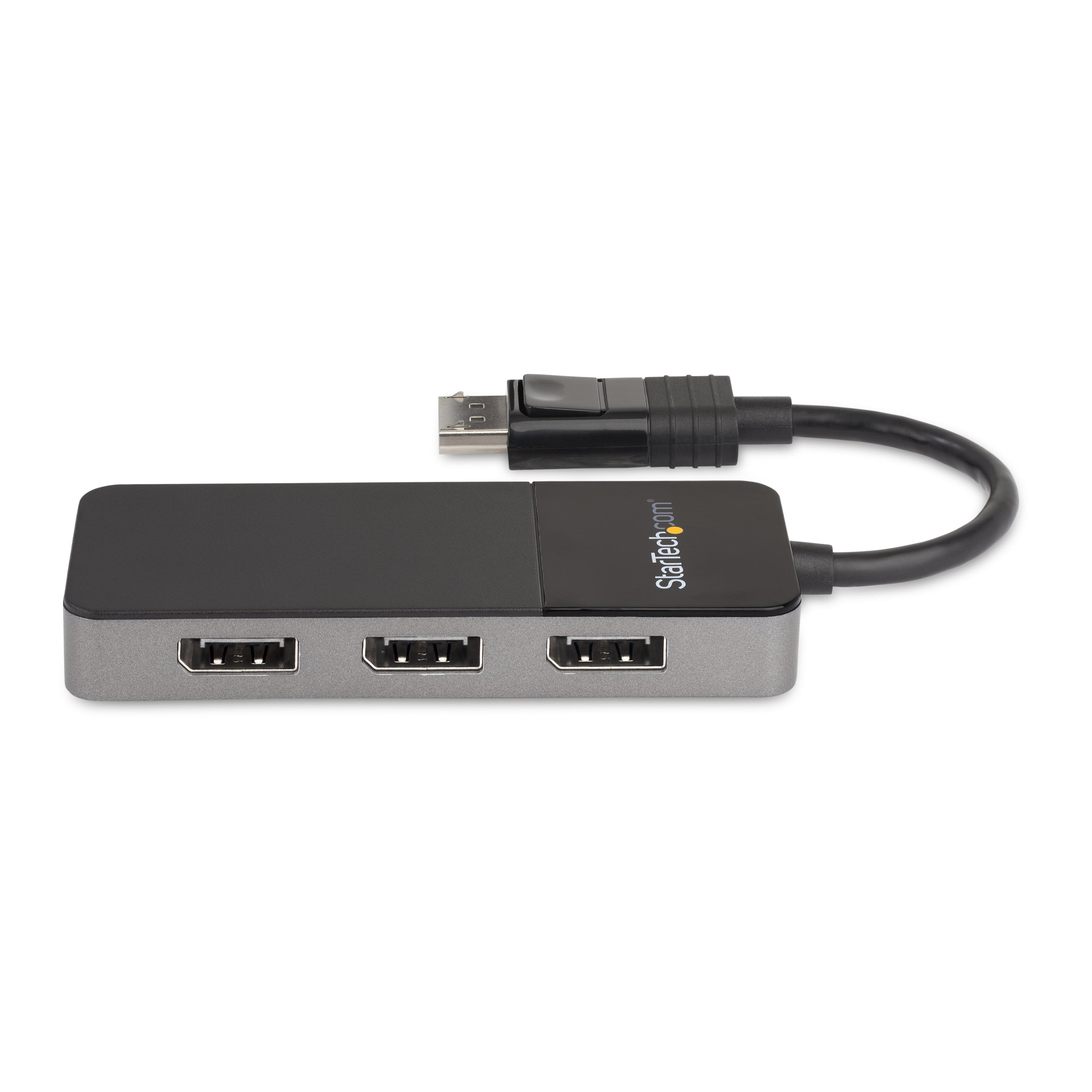 84051|065030884051 Bilddelare 3-ports DisplayPort 1.4-splitter, DisplayPort till 3x DP-adapter för flera bildskärmar, tred