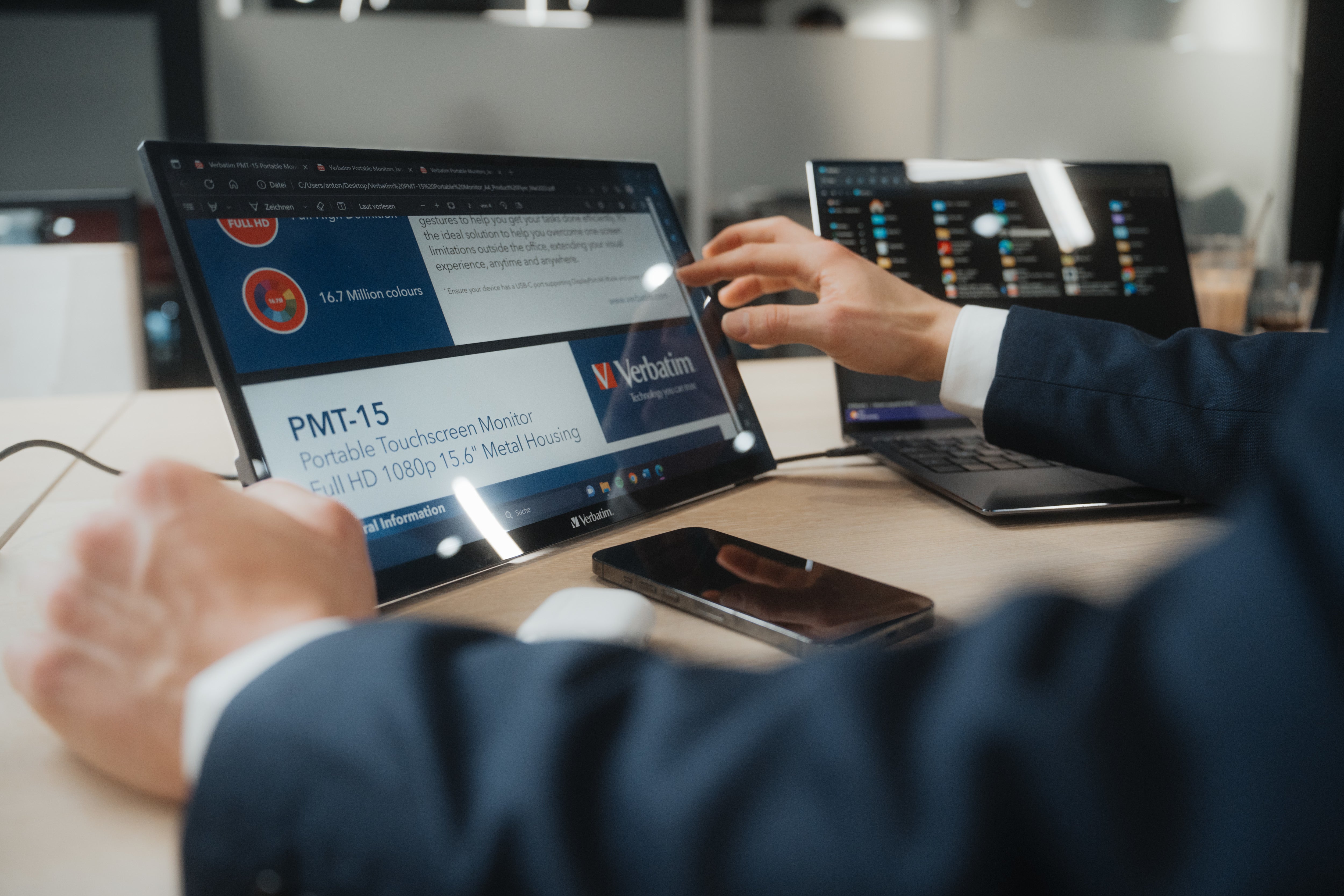 Pekskärm Svart Verbatim 49593 0023942495932|023942495932 Platta Pc-Skärmar 49593 www.electricalstuff.se ElectricalStuff.s