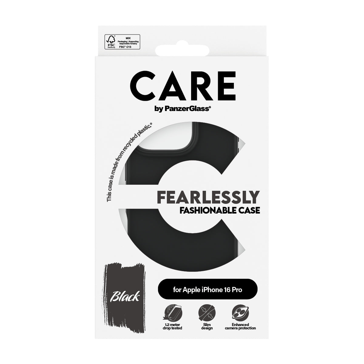 f.se PanzerGlass CARE by PG BLK iPhone16 6.3 Pro mobiltelefonfodral Omslag Transparent PanzerGlass 1394 5715685004605 Mobi