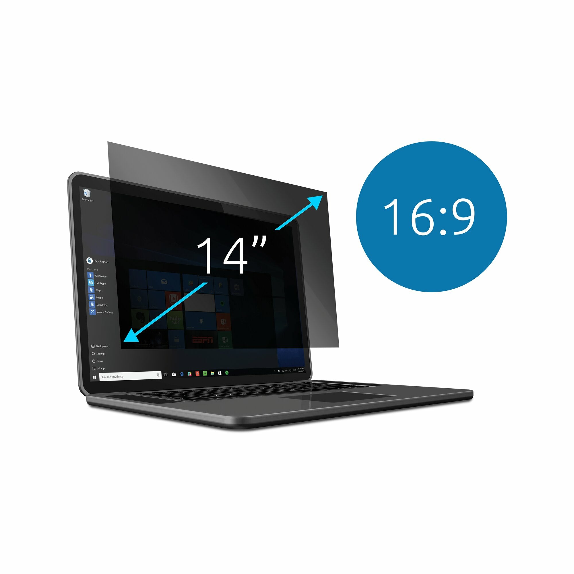 626462 4049793057613|4049793058955 Sekretessfilter För Skärmar Sekretessfilter för 14" bärbara 16:9 - 2-vägs borttagbart