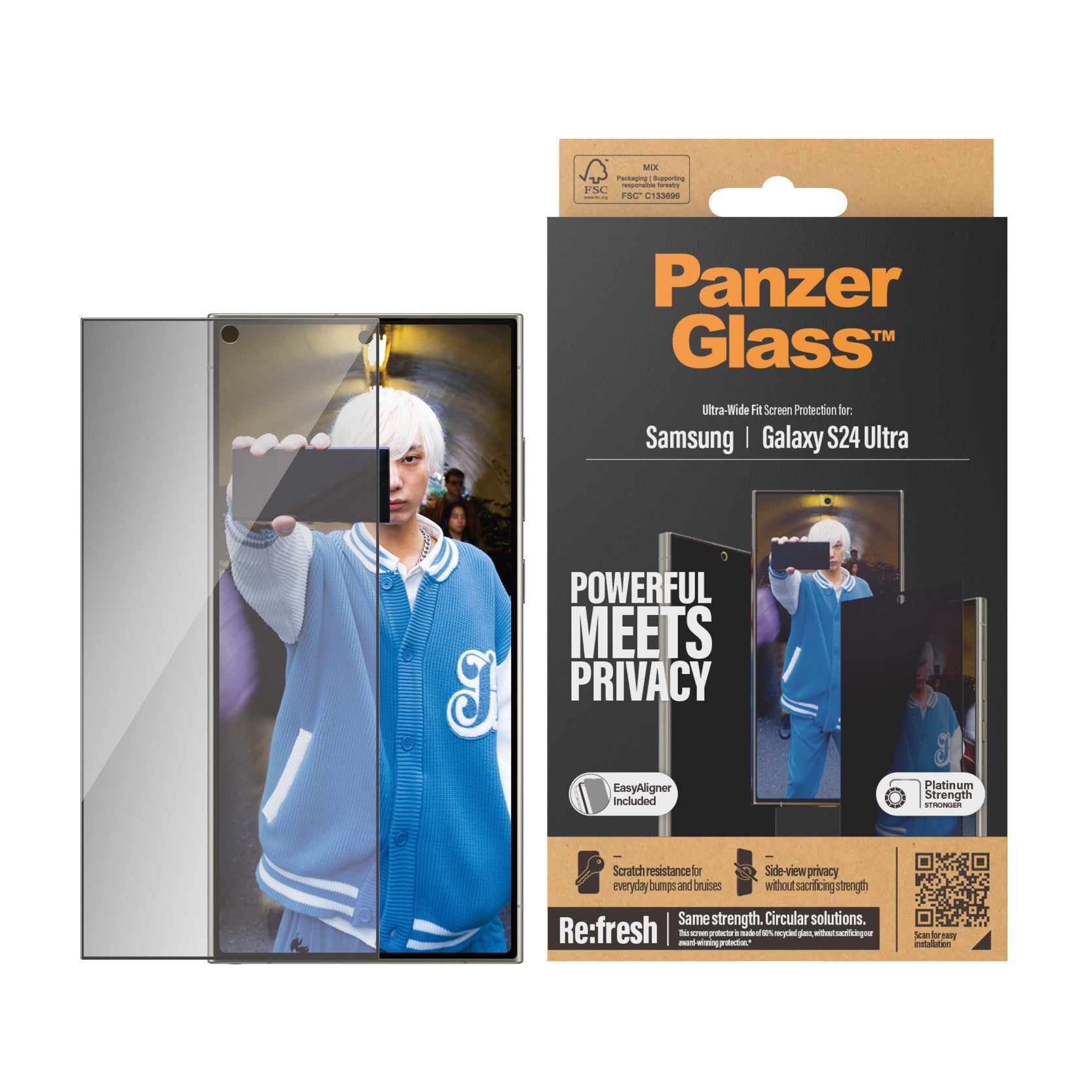 zerGlass P7352 5711724173523 Skärm- och Baksidesskydd till Mobiltelefoner Ultra Wide Fit Privacy www.electricalstuff.se El