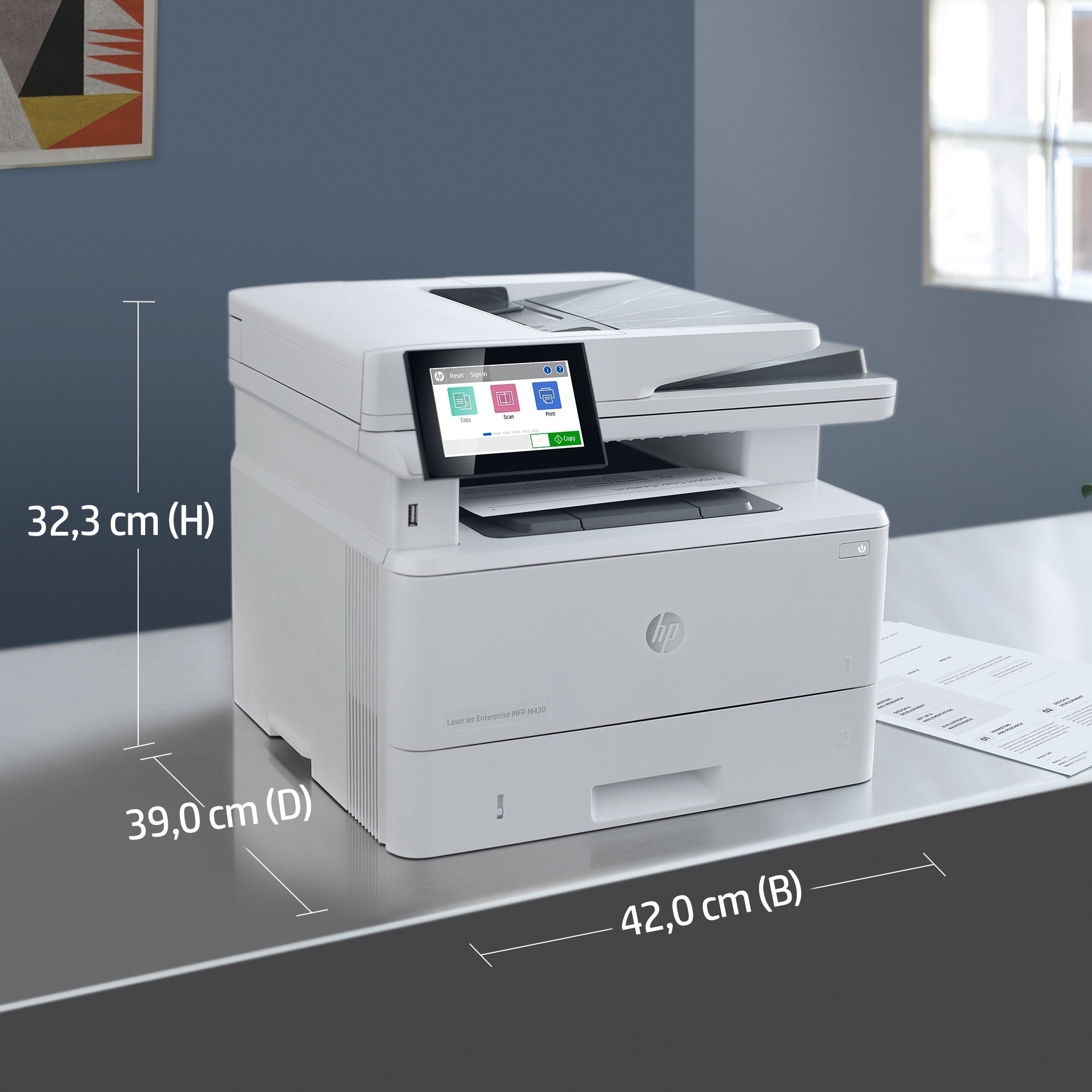 rhet HP 3PZ55A#B19 0193905205479|193905205479 Multifunktionsskrivare LaserJet Enterprise HP LaserJet Enterprise MFP M430f,