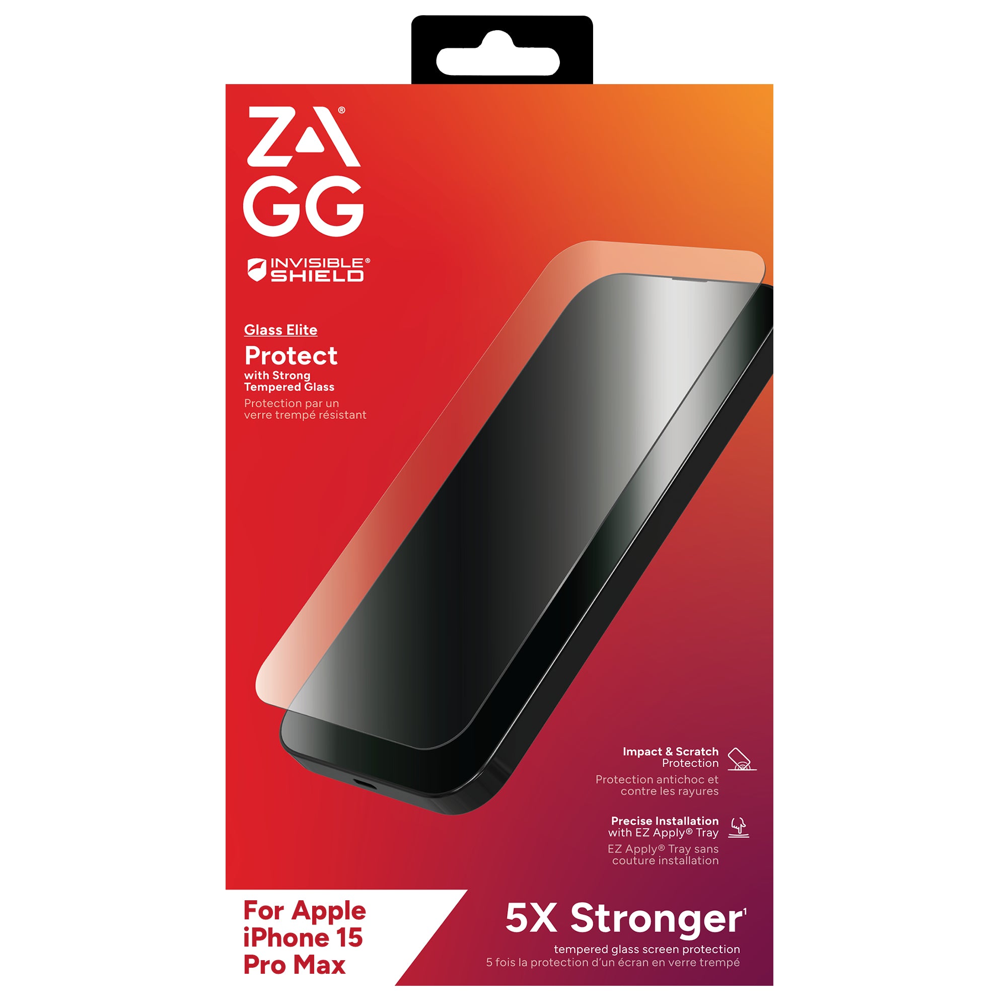 d Glass Elite AM E Apple iPhone 15 Pro Max Screen EN/FR ZAGG 200111787 0840056184923|840056184923 Skärm- och Baksidesskydd t