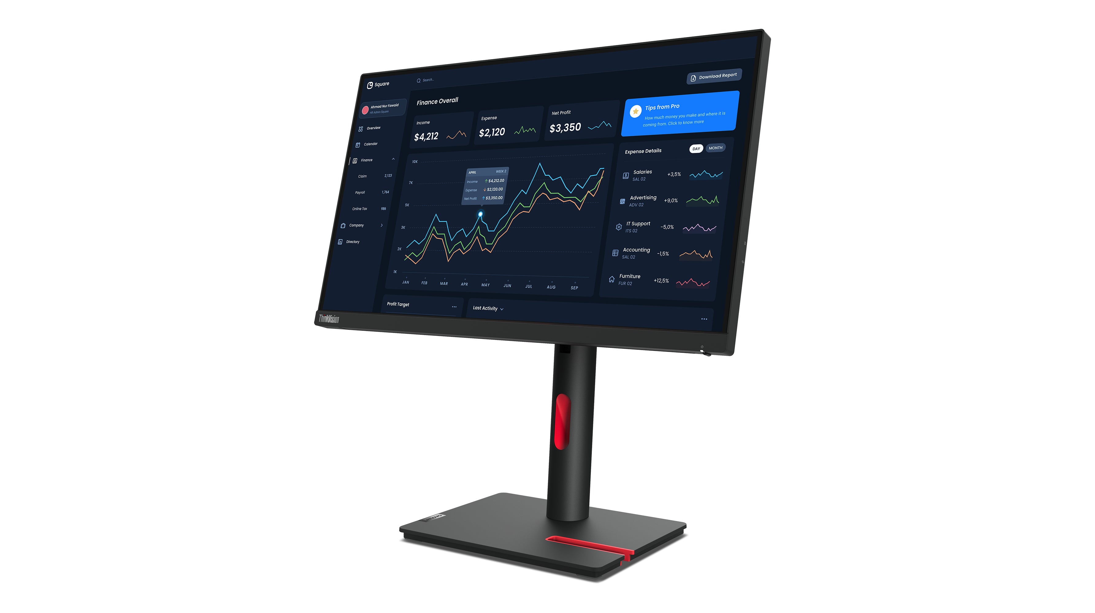stuff.se ElectricalStuff.se Lenovo ThinkVision T22i-30 LED display 54,6 cm (21.5") 1920 x 1080 pixlar Full HD Svart Lenovo
