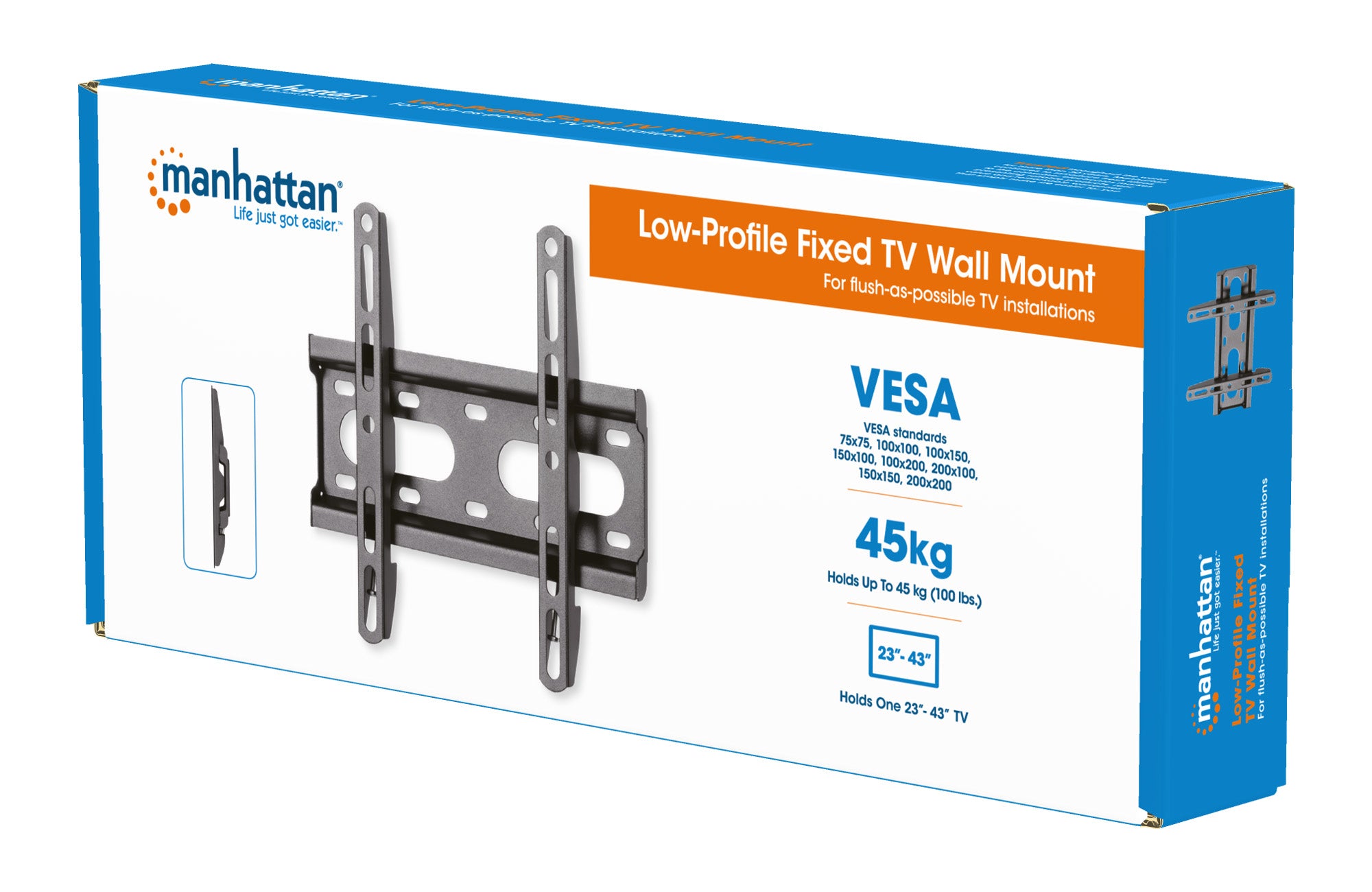 f.se Manhattan 462259 tv-fäste 109,2 cm (43") Svart Manhattan 462259 0766623462259|766623462259 TV-fästen 462259 www.ele