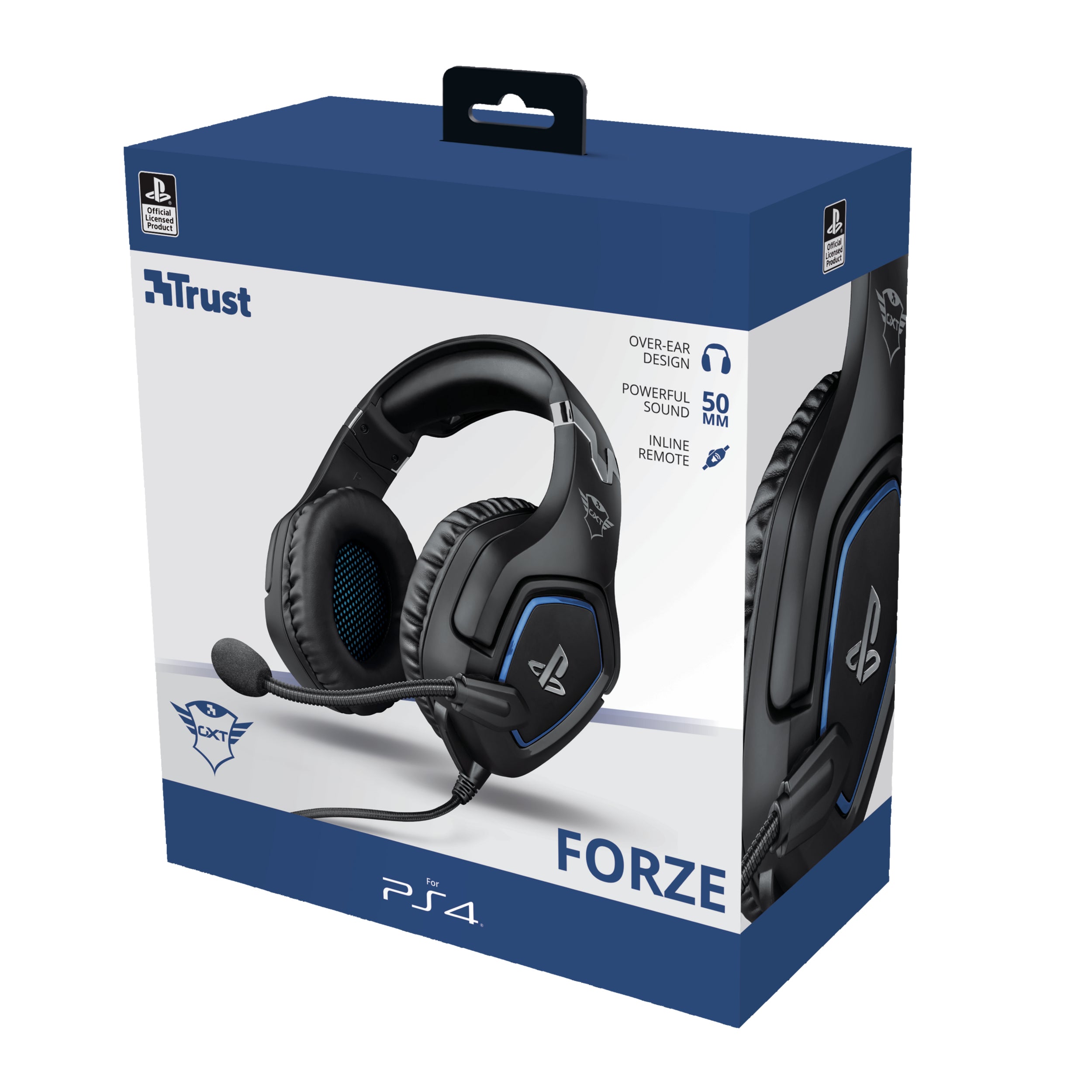 88 Forze PS4 Headset Kabel Huvudband Spela Svart Trust 23530 8713439235302 Hörlurar och Headsets GXT 488 Forze PS4 www.ele