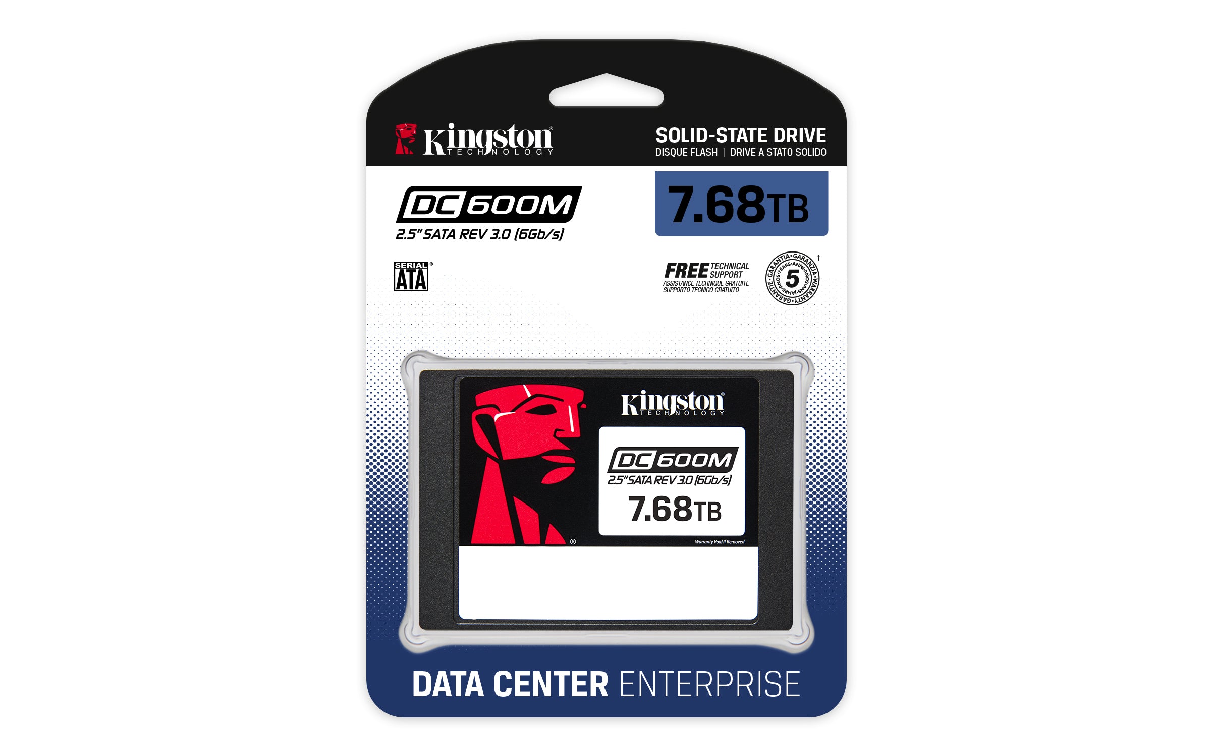 Technology DC600M 7,68 TB 2.5" Serial ATA III 3D TLC NAND Kingston Technology SEDC600M/7680G 0740617334951|740617334951 SSD