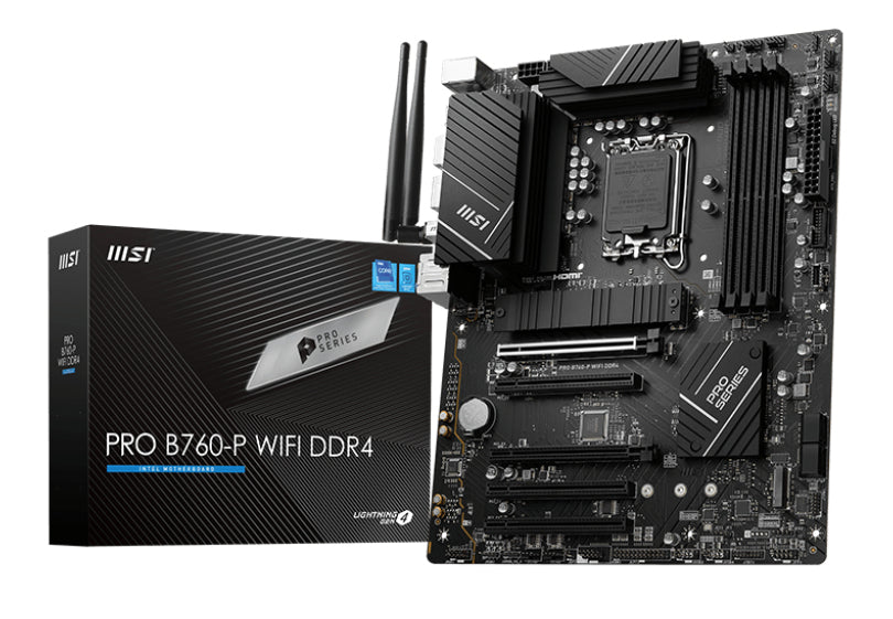 www.electricalstuff.se ElectricalStuff.se MSI PRO B760-P WIFI DDR4 moderkort LGA 1700 ATX MSI PRO B760-P WIFI DDR4 4711377