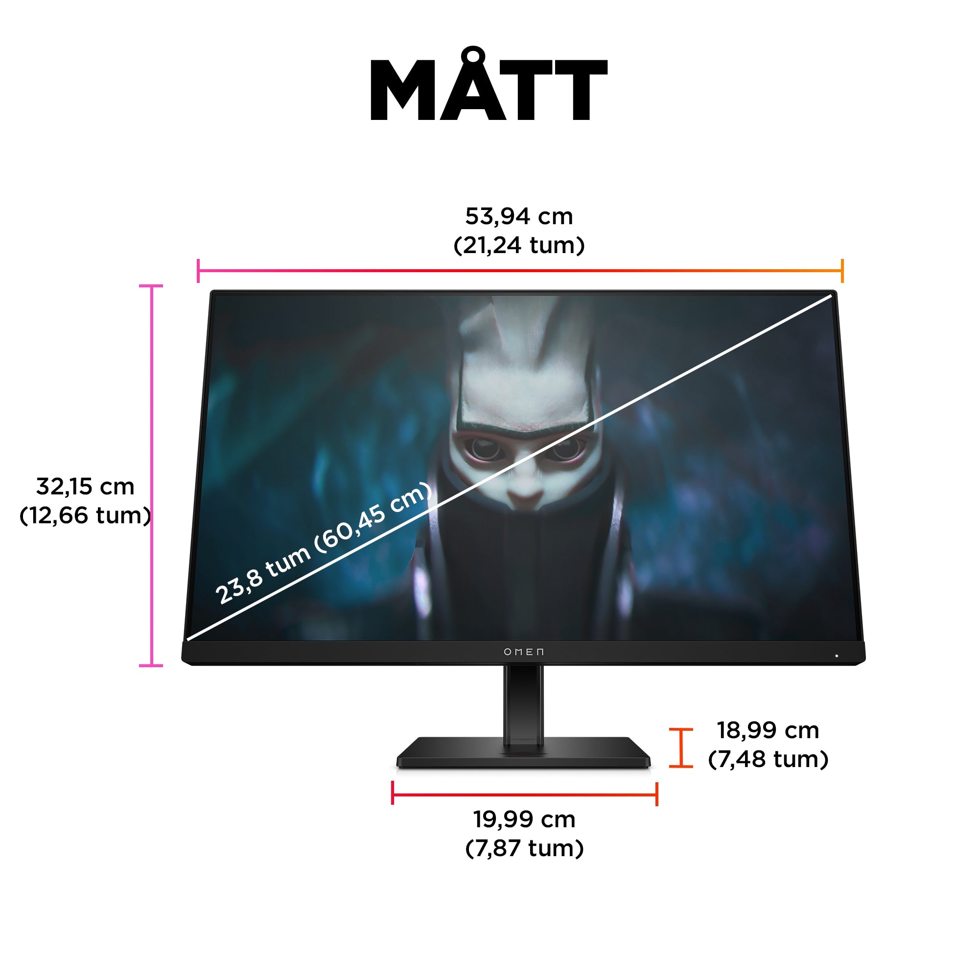 .se ElectricalStuff.se HP OMEN 23,8 tum FHD 165 Hz Gaming-skärm – OMEN 24 HP 780D9E9 0197029614483|197029614483|0197029614