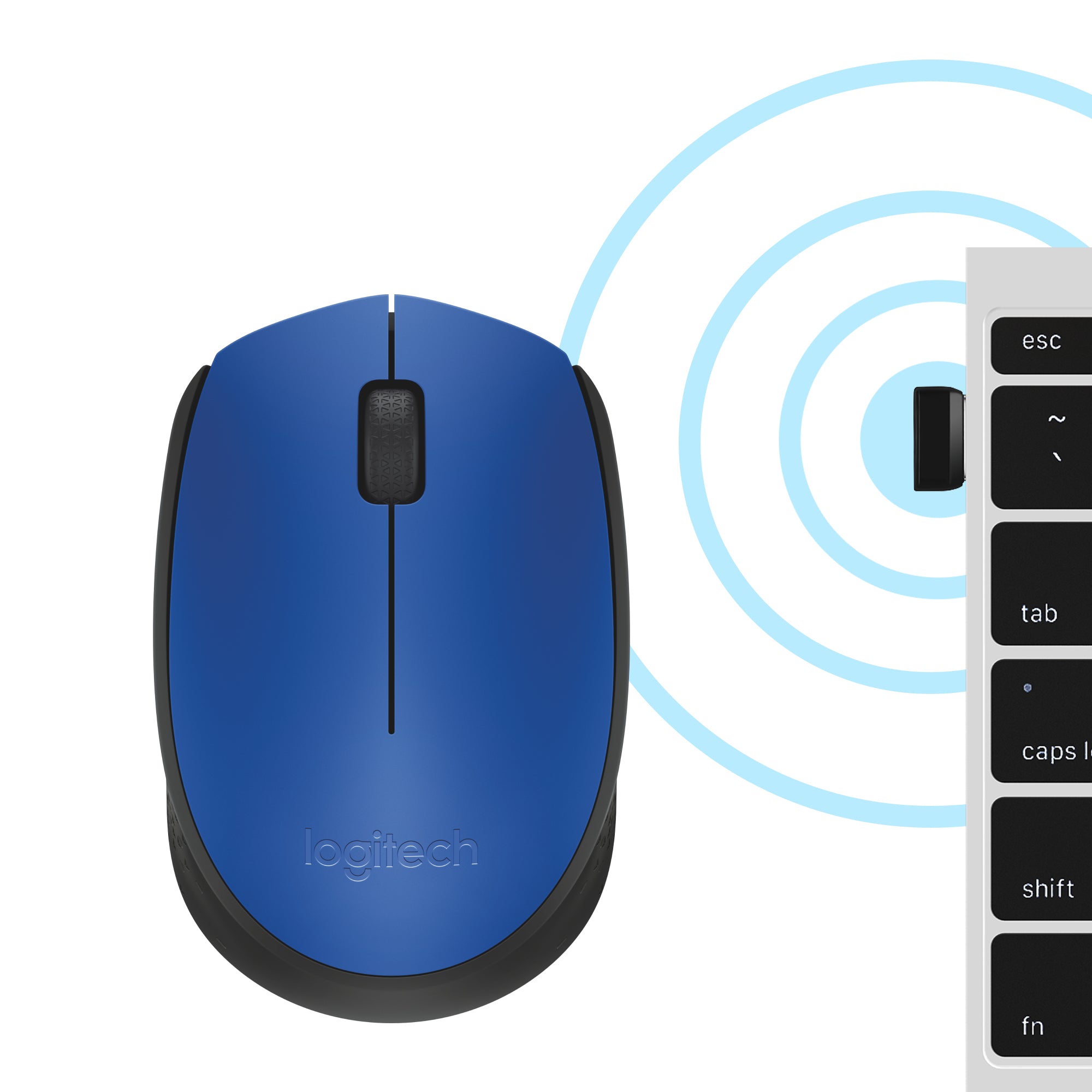 or Ambidextrous RF Trådlös Optisk 1000 DPI Logitech 910-004640 5099206062863 Datormöss M171 Blue-K www.electricalstuff.se