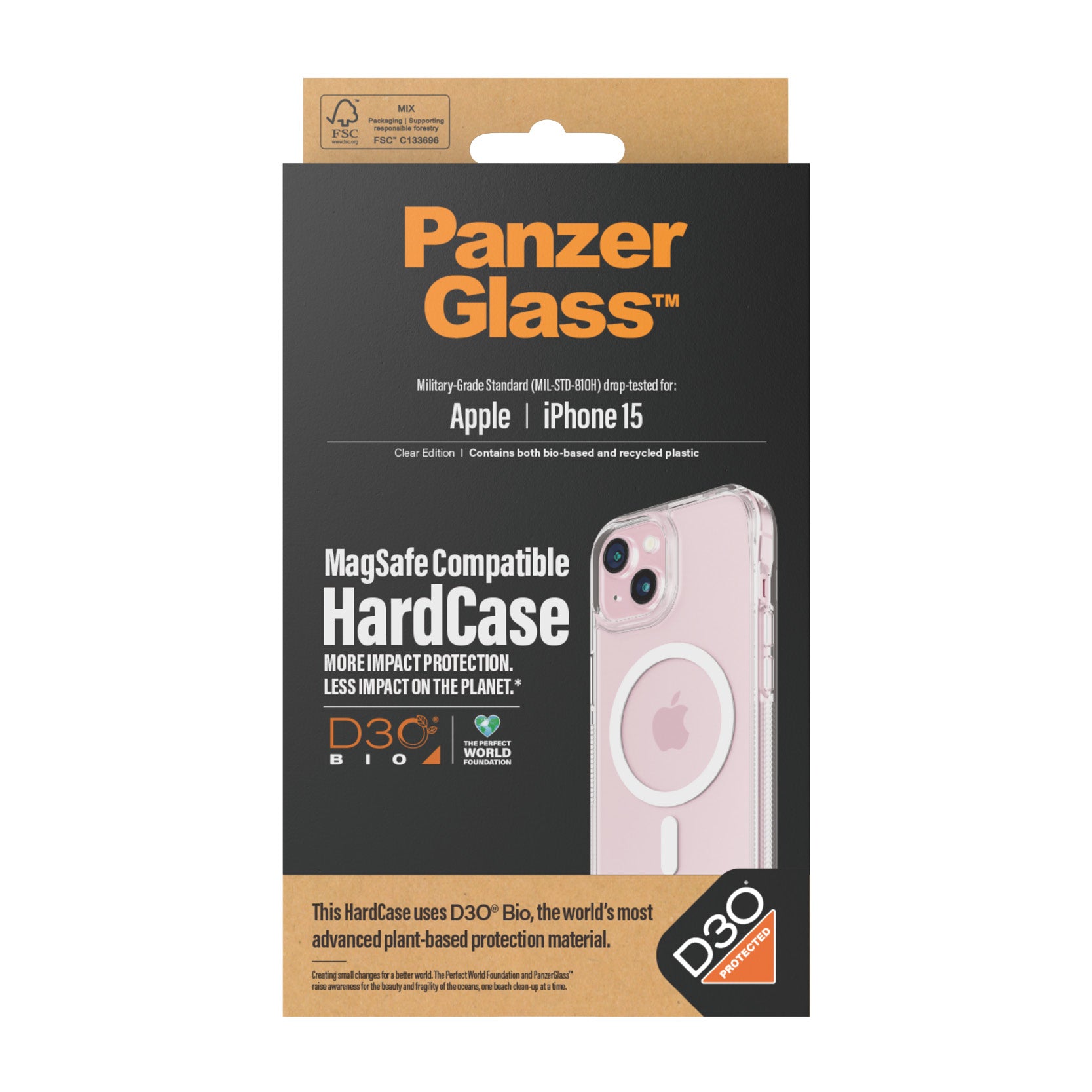 tricalStuff.se PanzerGlass PG Hardcase Iphone 2023 6.1In MS D3O mobiltelefonfodral Omslag Transparent PanzerGlass 1180 571