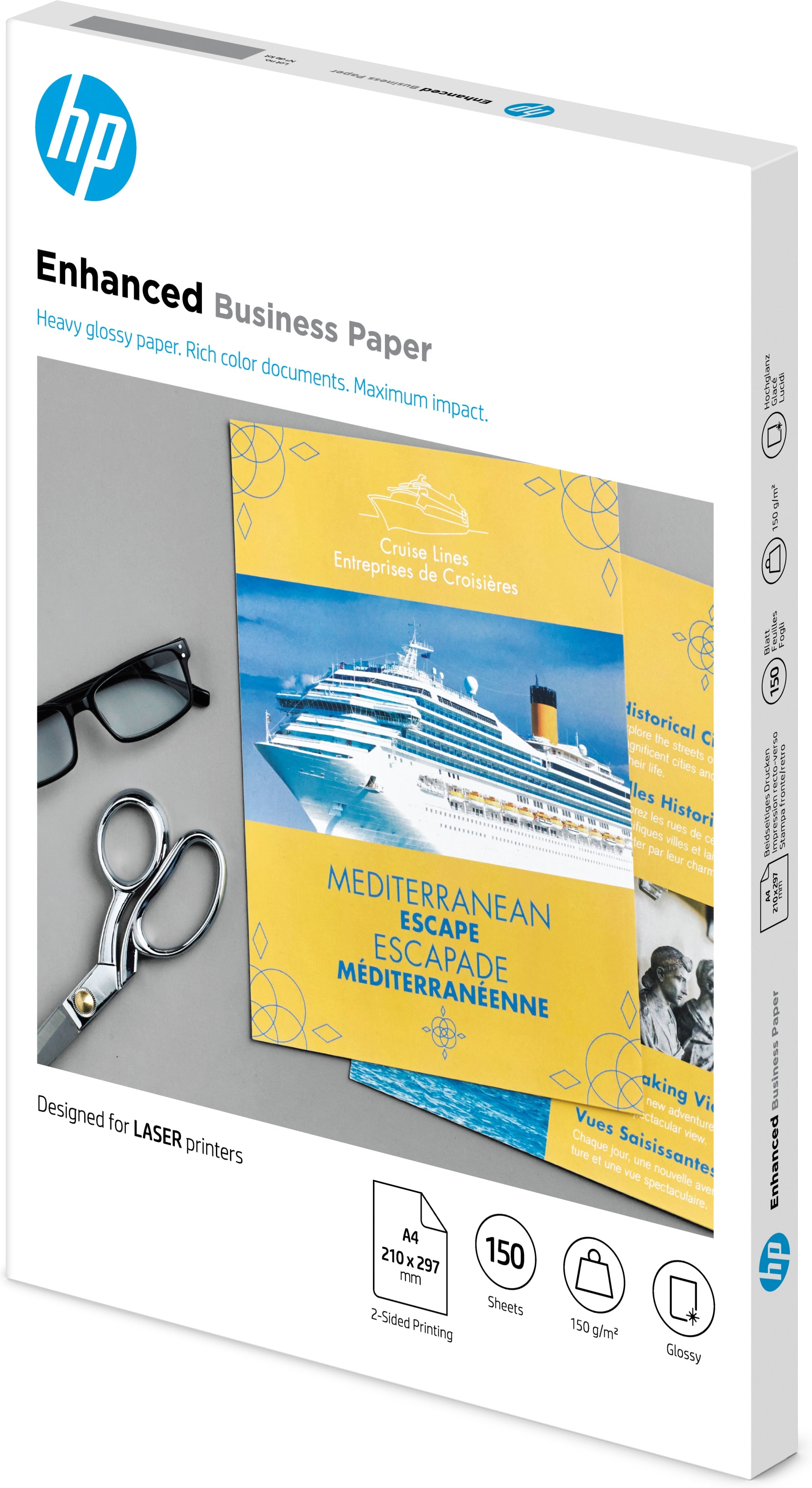 5A 0884962310632|884962310632|0884962010402|884962010402 Datapapper professionellt glättat laserpapper 150 gsm - 150 ark/A