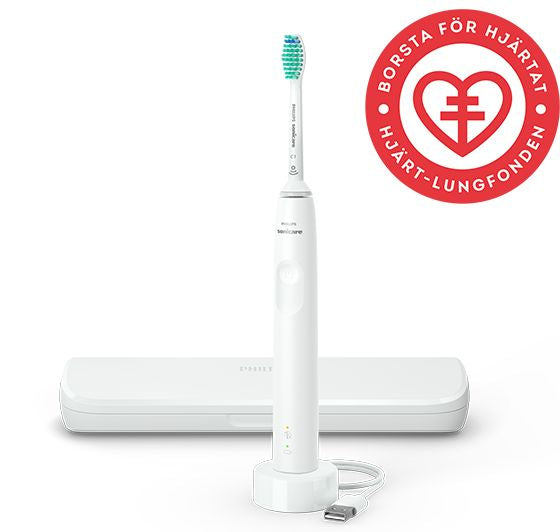 www.electricalstuff.se ElectricalStuff.se Philips 3100 series HX3673/13 Sonisk eltandborste + resefodral - Vit Philips HX3