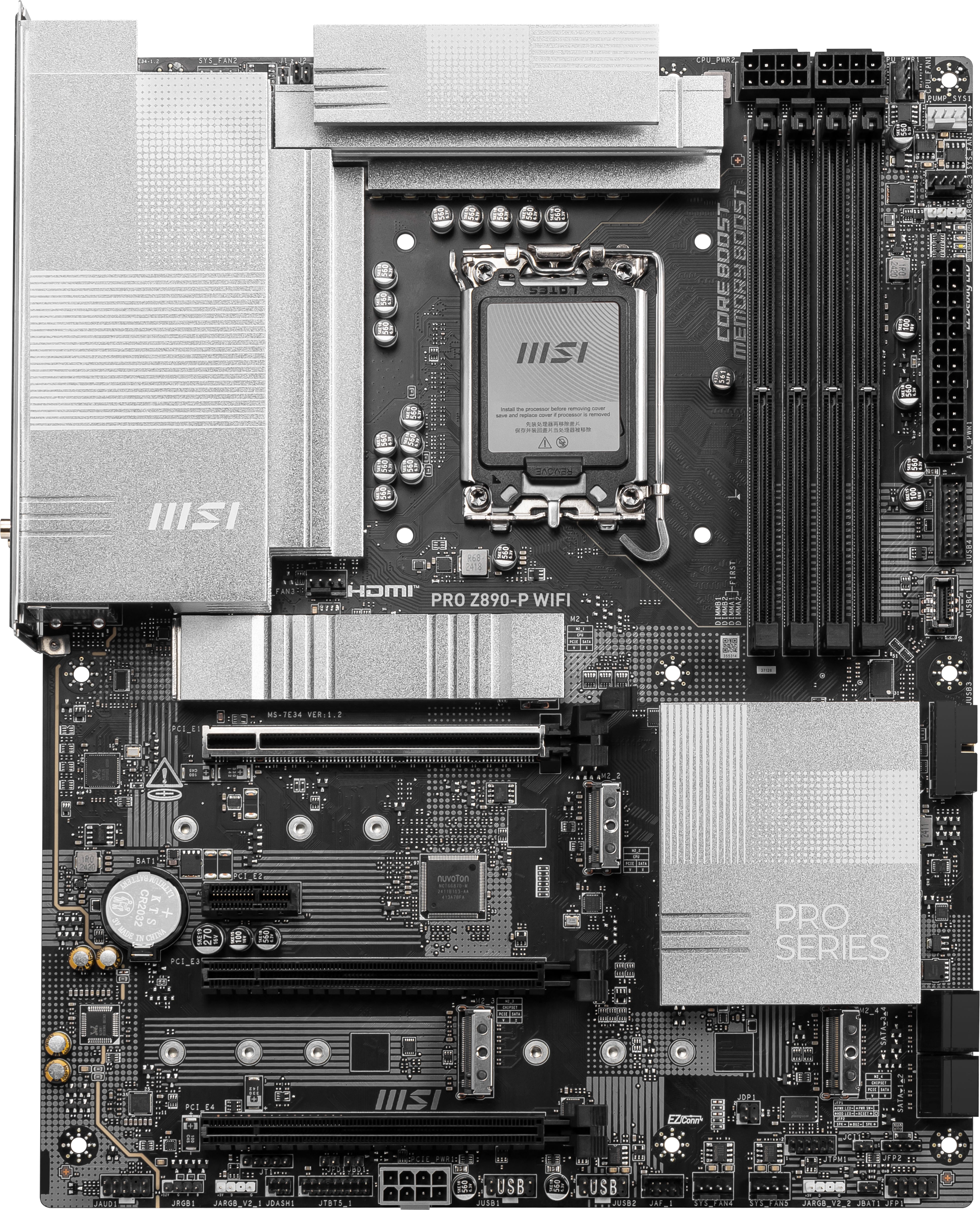 ntel Z890 LGA 1851 (Socket V1) ATX MSI PRO Z890-P WIFI 4711377257701 Moderkort PRO Z890-P WIFI www.electricalstuff.se Elec