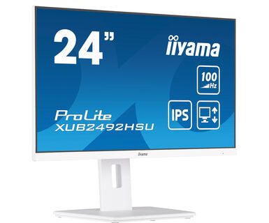 iiyama XUB2492HSU-W6 platta pc-skärmar 60,5 cm (23.8") 1920 x 1080 pixlar Full HD LED Vit iiyama XUB2492HSU-W6 4948570123346