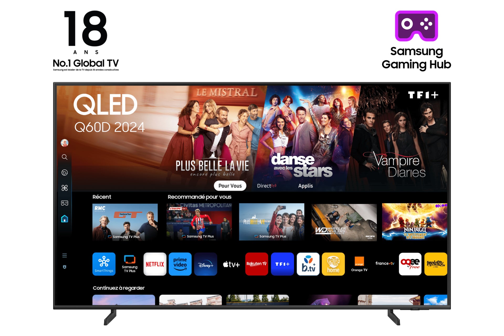 www.electricalstuff.se ElectricalStuff.se Samsung TQ65Q60DAU 165,1 cm (65") 4K Ultra HD Smart-TV Wi-Fi Titan Samsung TQ65Q