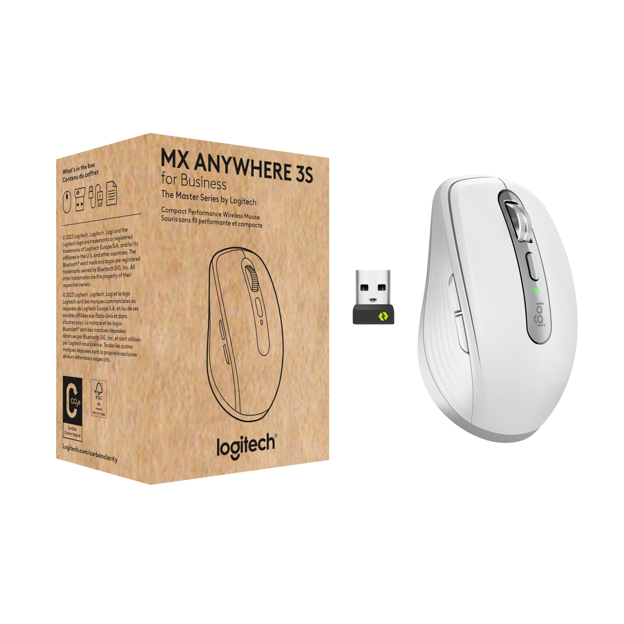 www.electricalstuff.se ElectricalStuff.se Logitech MX Anywhere 3S for Business datormöss Kontor högerhand Trådlös RF + Blu