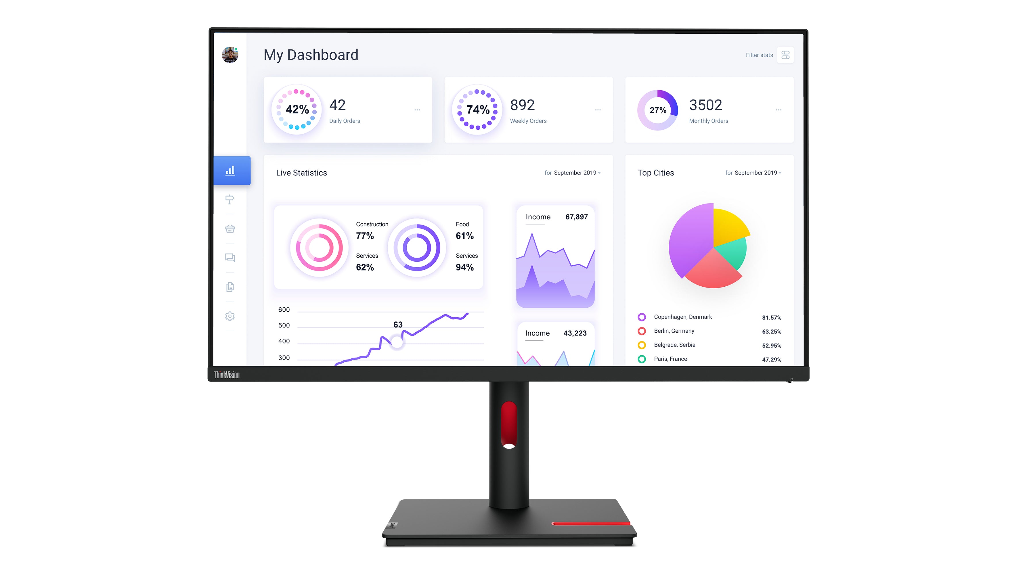 www.electricalstuff.se ElectricalStuff.se Lenovo ThinkVision T32p-30 LED display 80 cm (31.5") 3840 x 2160 pixlar 4K Ultra