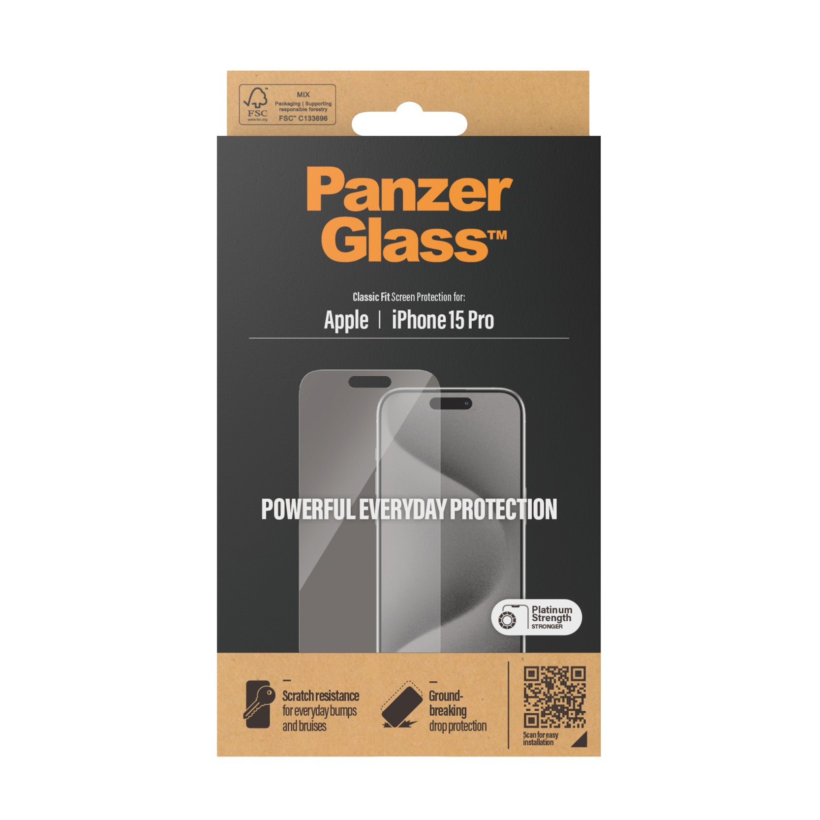 Glass Classic Fit Genomskinligt skärmskydd Apple 1 styck PanzerGlass 2806 5711724028069 Skärm- och Baksidesskydd till Mobilt