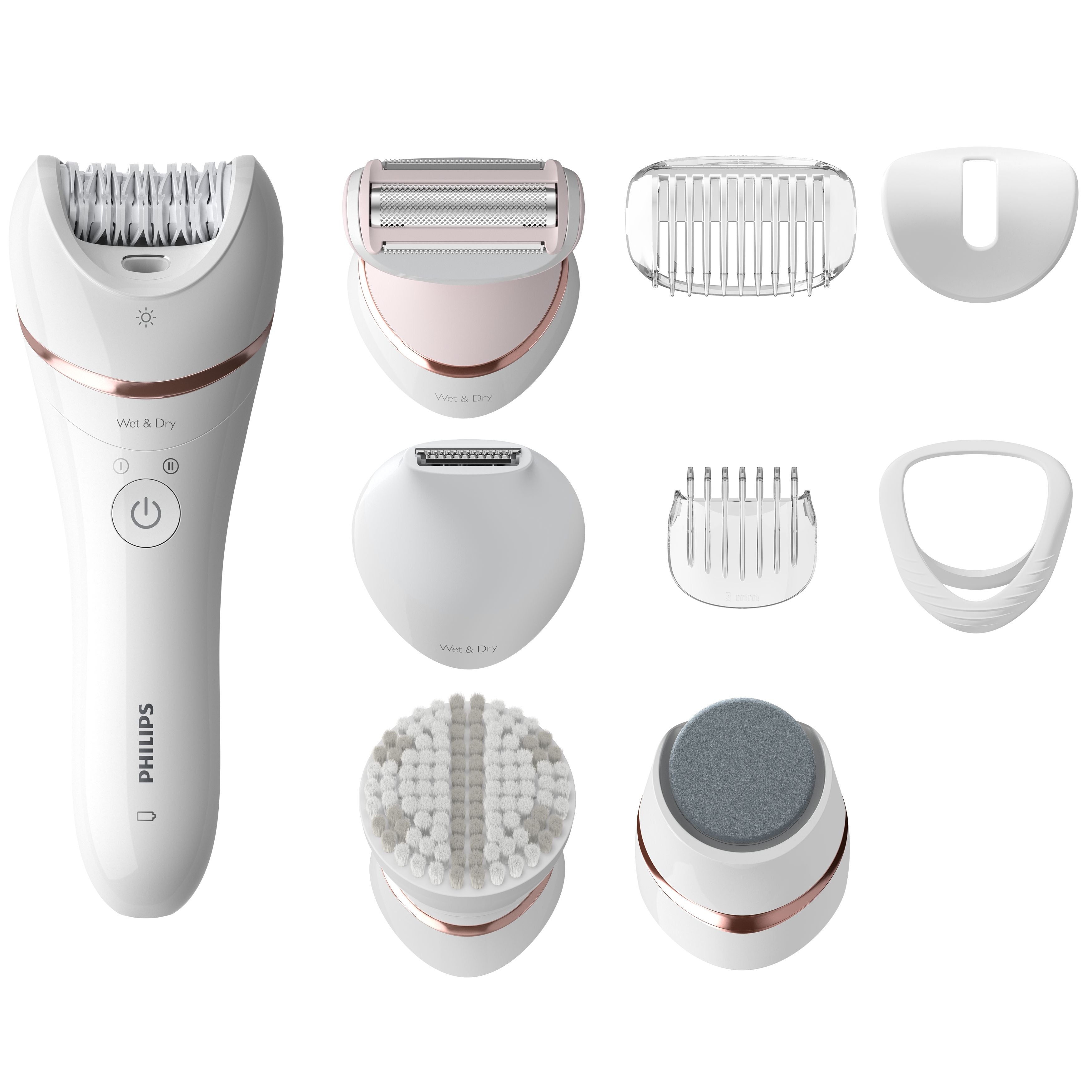 www.electricalstuff.se ElectricalStuff.se Philips Epilator Series 8000 BRE740/10 Epilator för våt- och torrepilering Phili