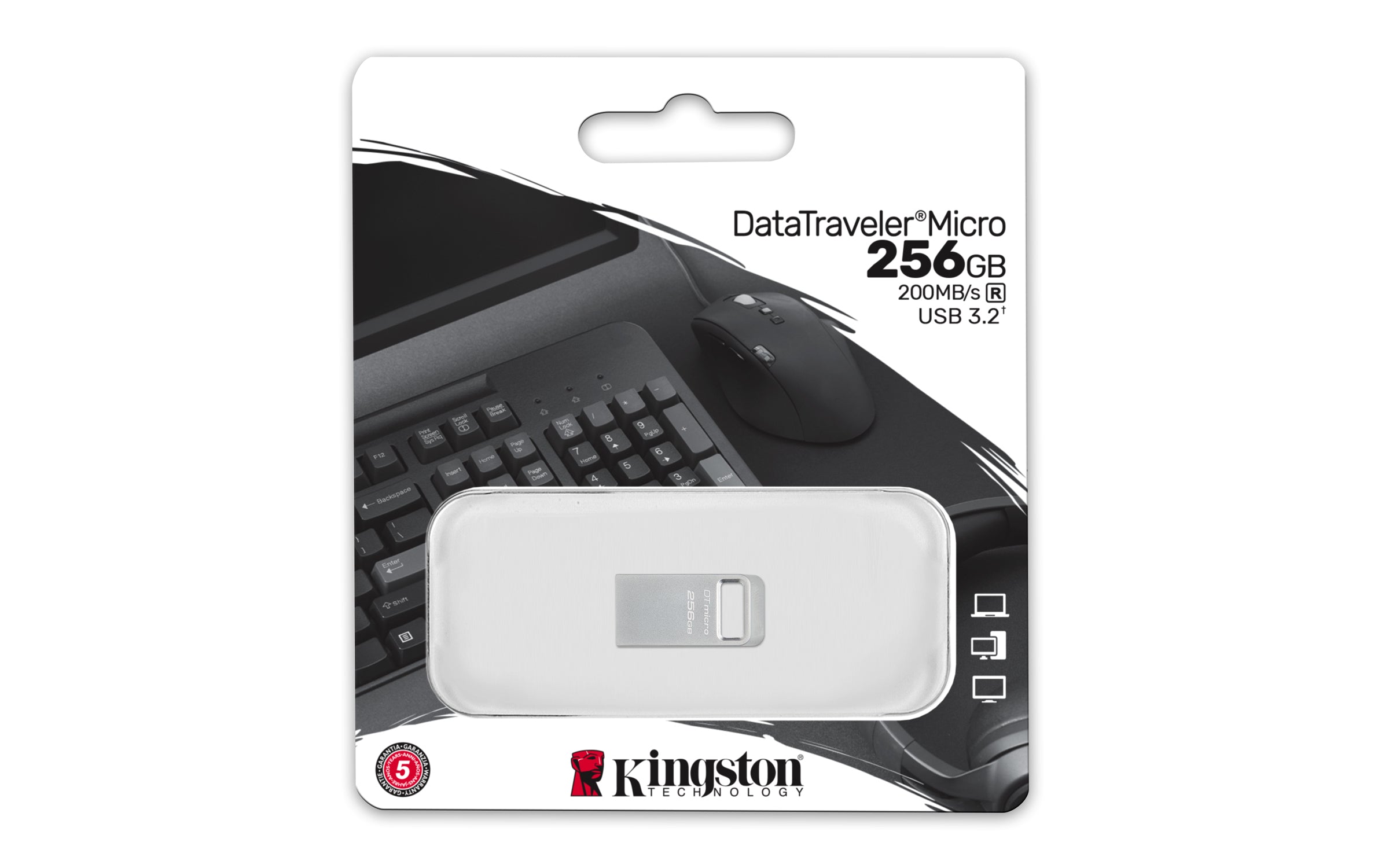 er Kingston Technology DTMC3G2/256GB 0740617327984|740617327984 USB-Sticka DataTraveler Micro www.electricalstuff.se Electr